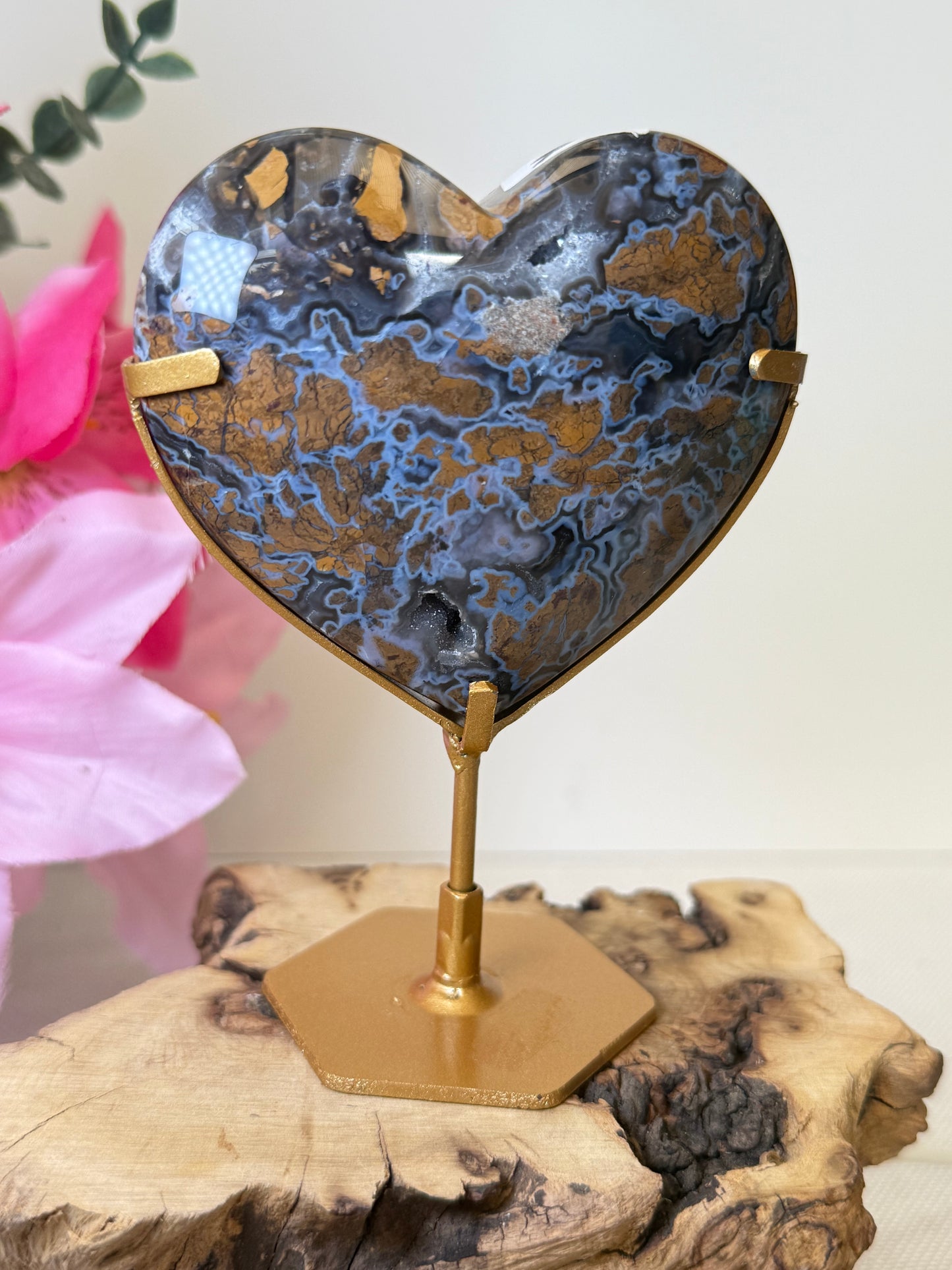 Brecciated Jasper Heart With Stand