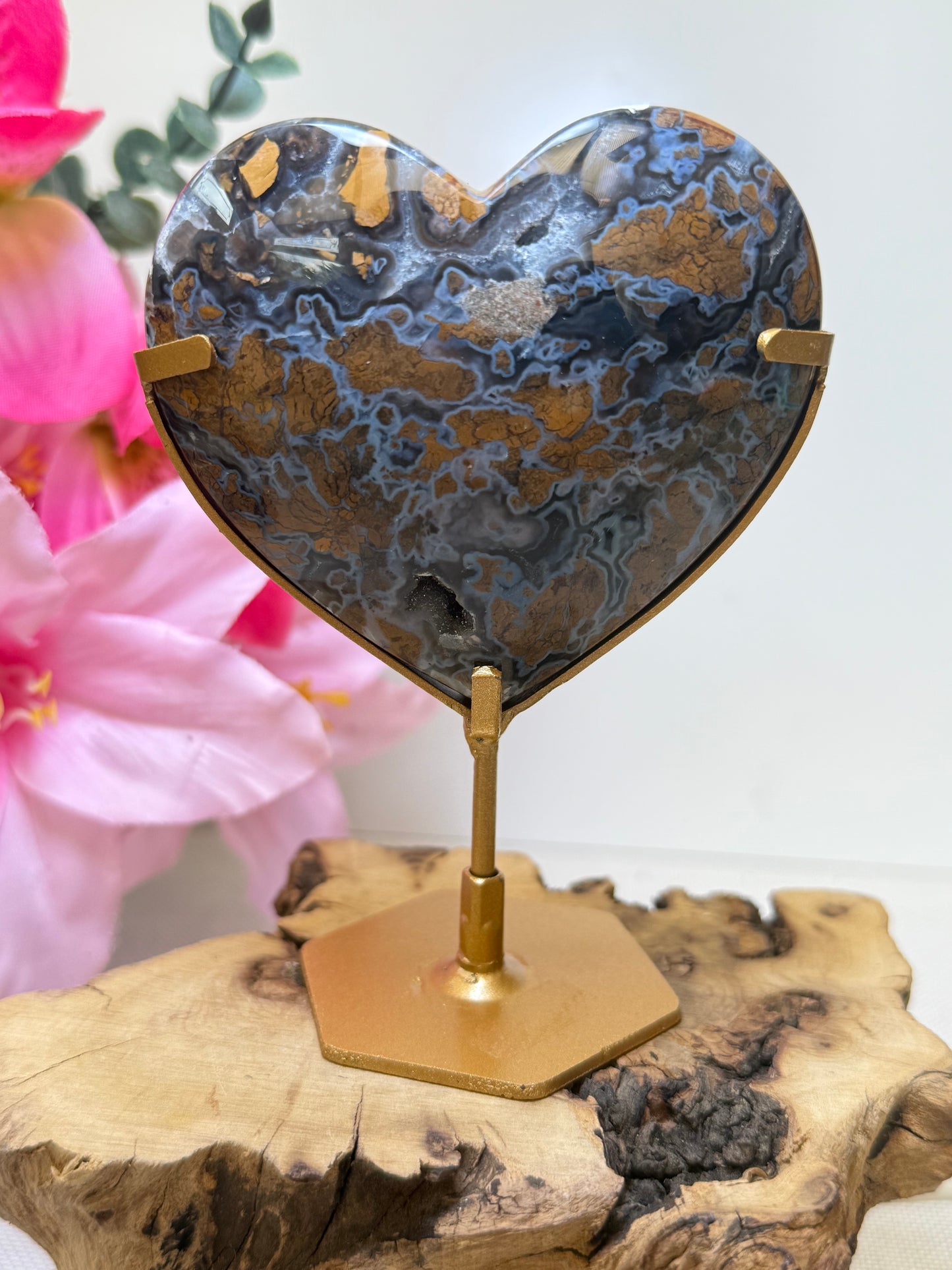 Brecciated Jasper Heart With Stand