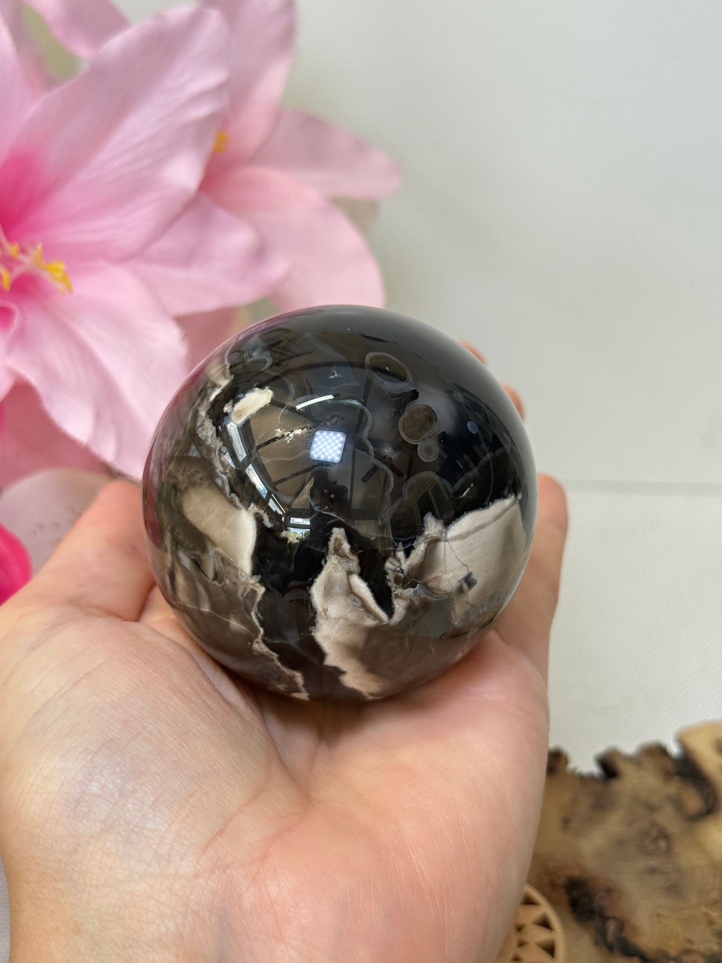 Volcano Agate Sphere (Amazing UV)