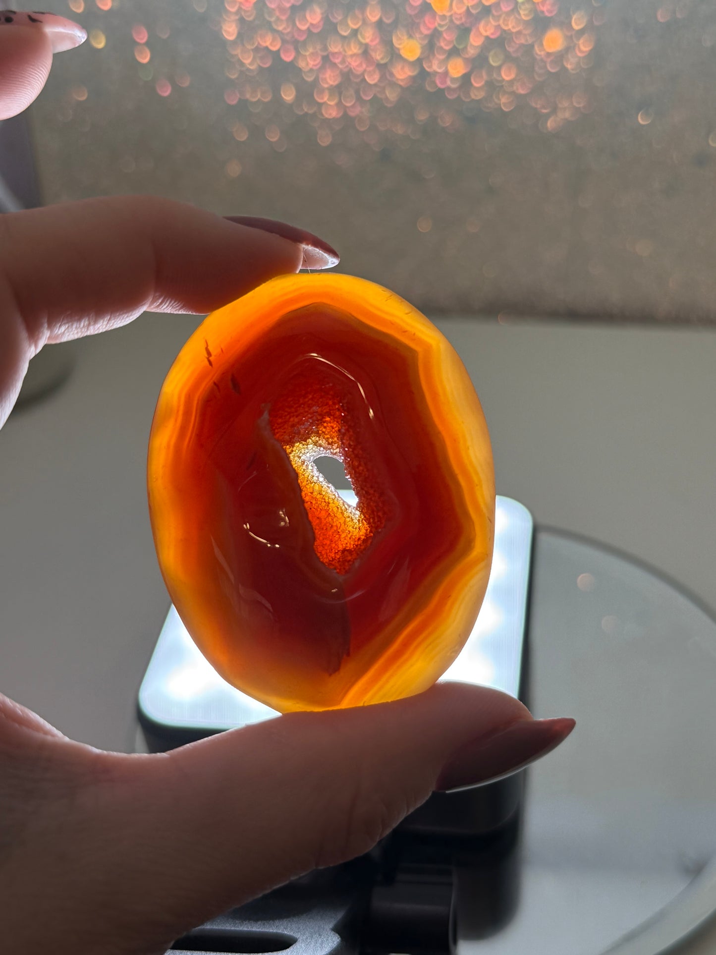 Druzy Carnelian Palm