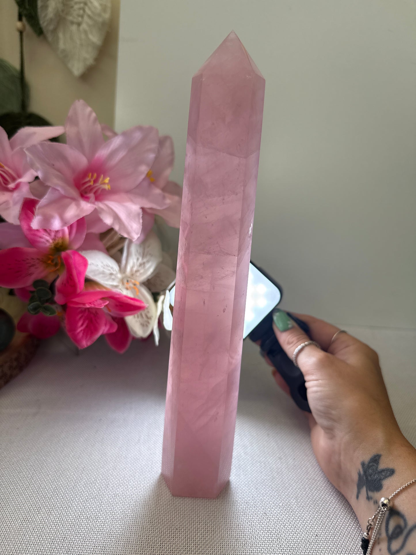 Large Rose Quartz Point