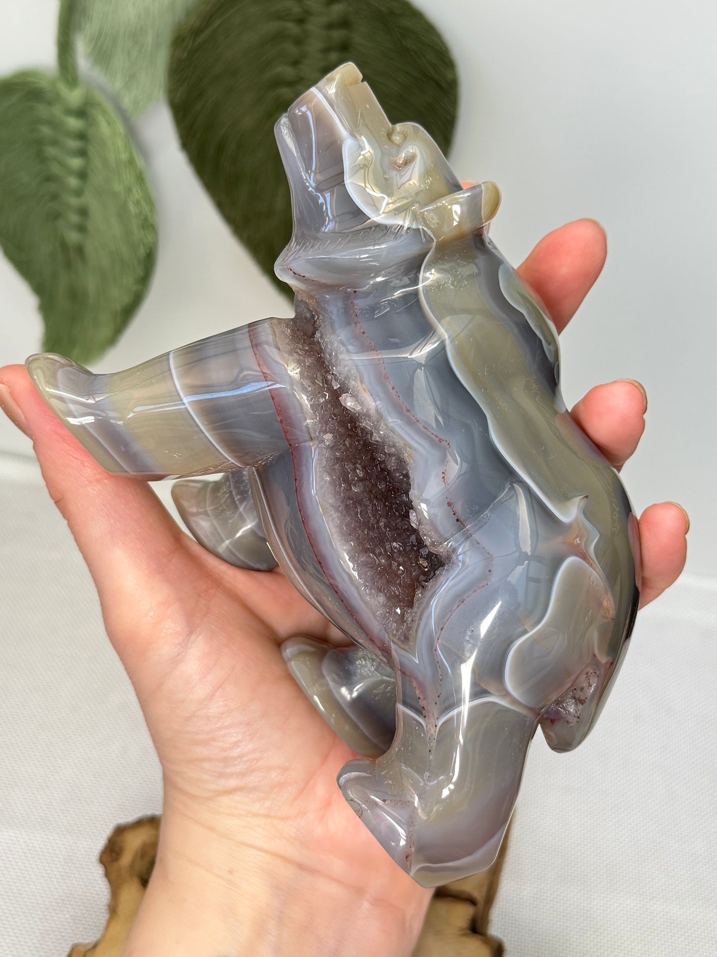 XL Druzy Agate Bear