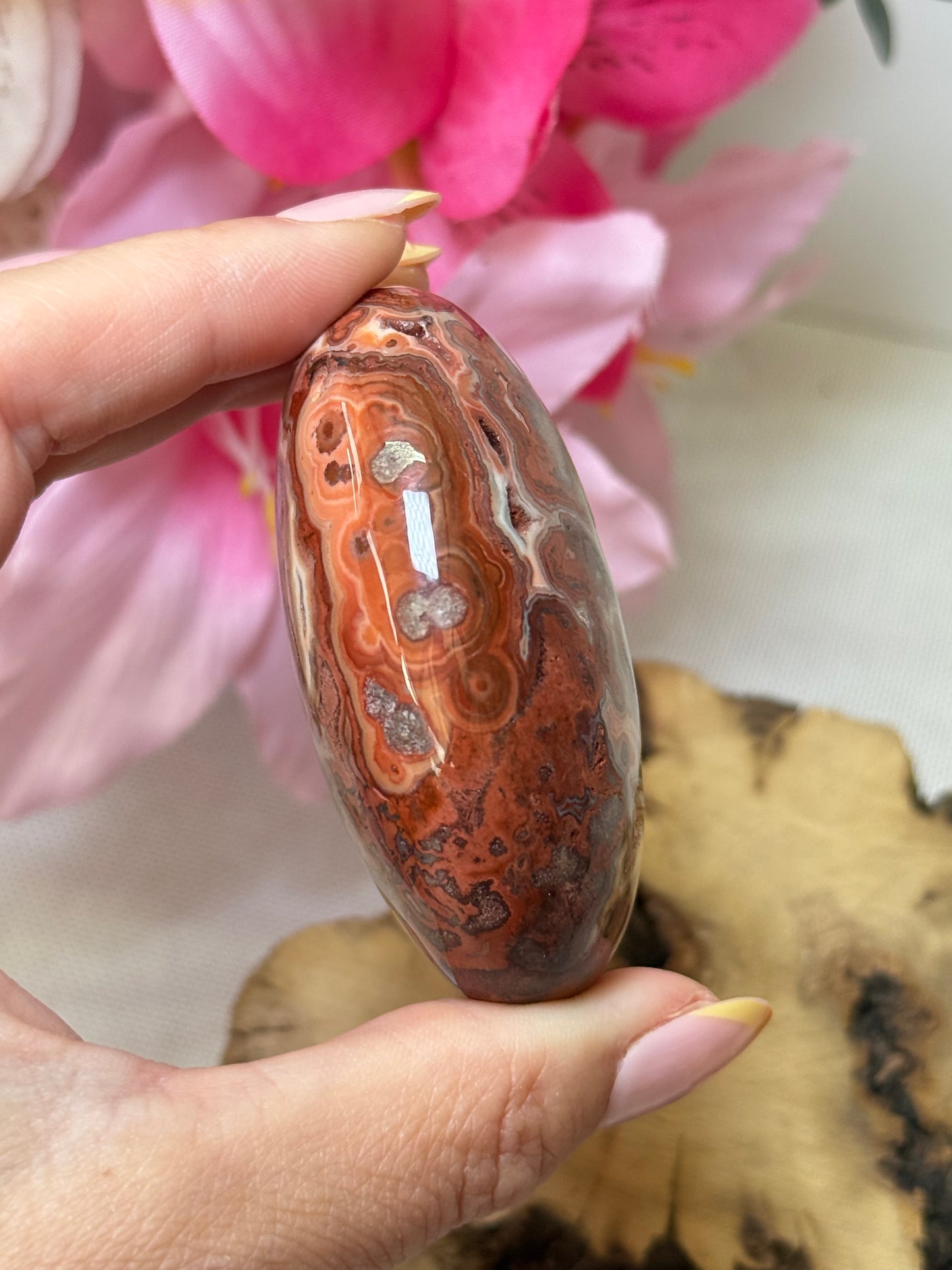 Crazy Lace Agate (Indonesia) Chunky Palm Stone
