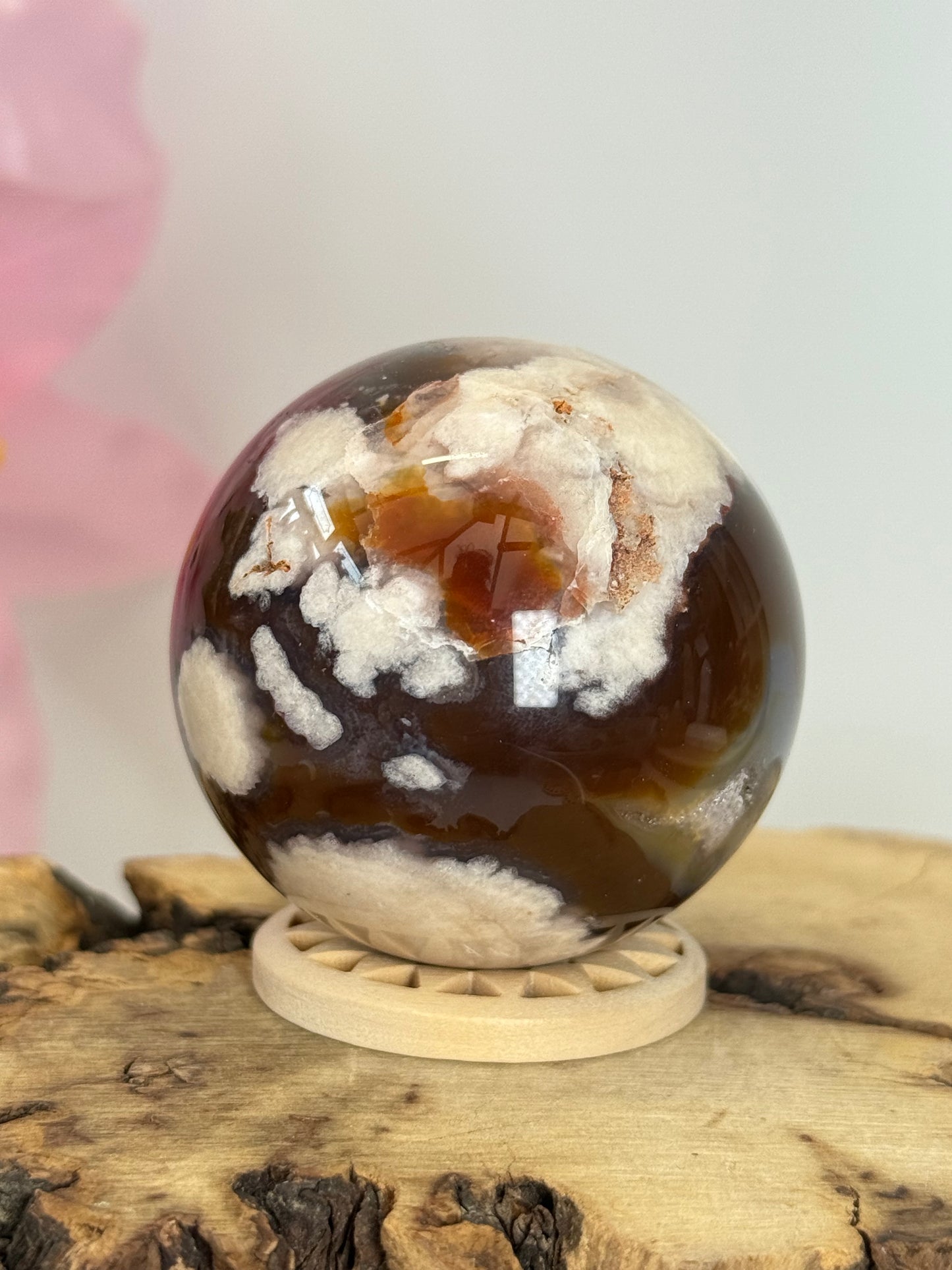 Flower Agate Sphere