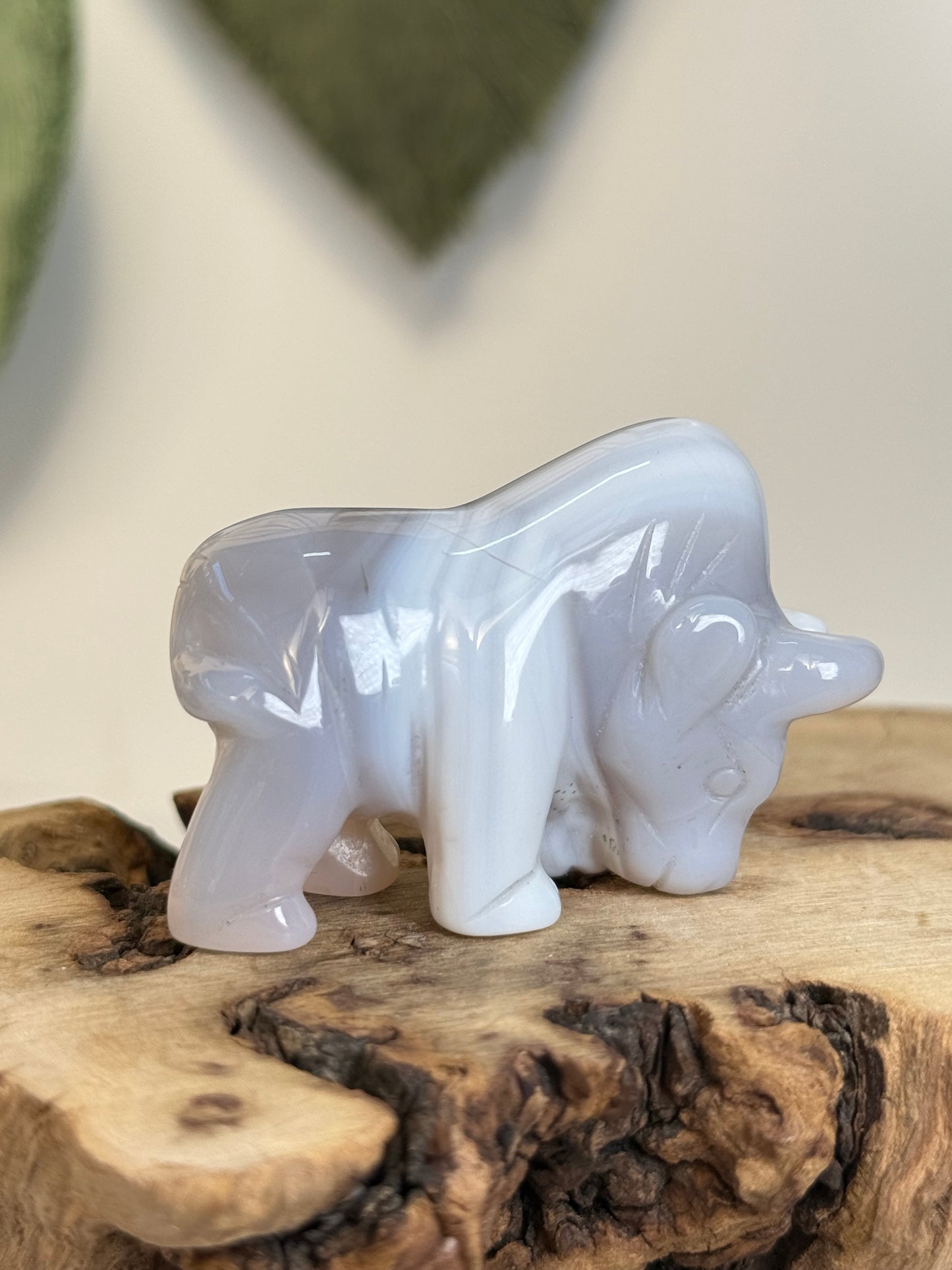 Agate Bull Carving