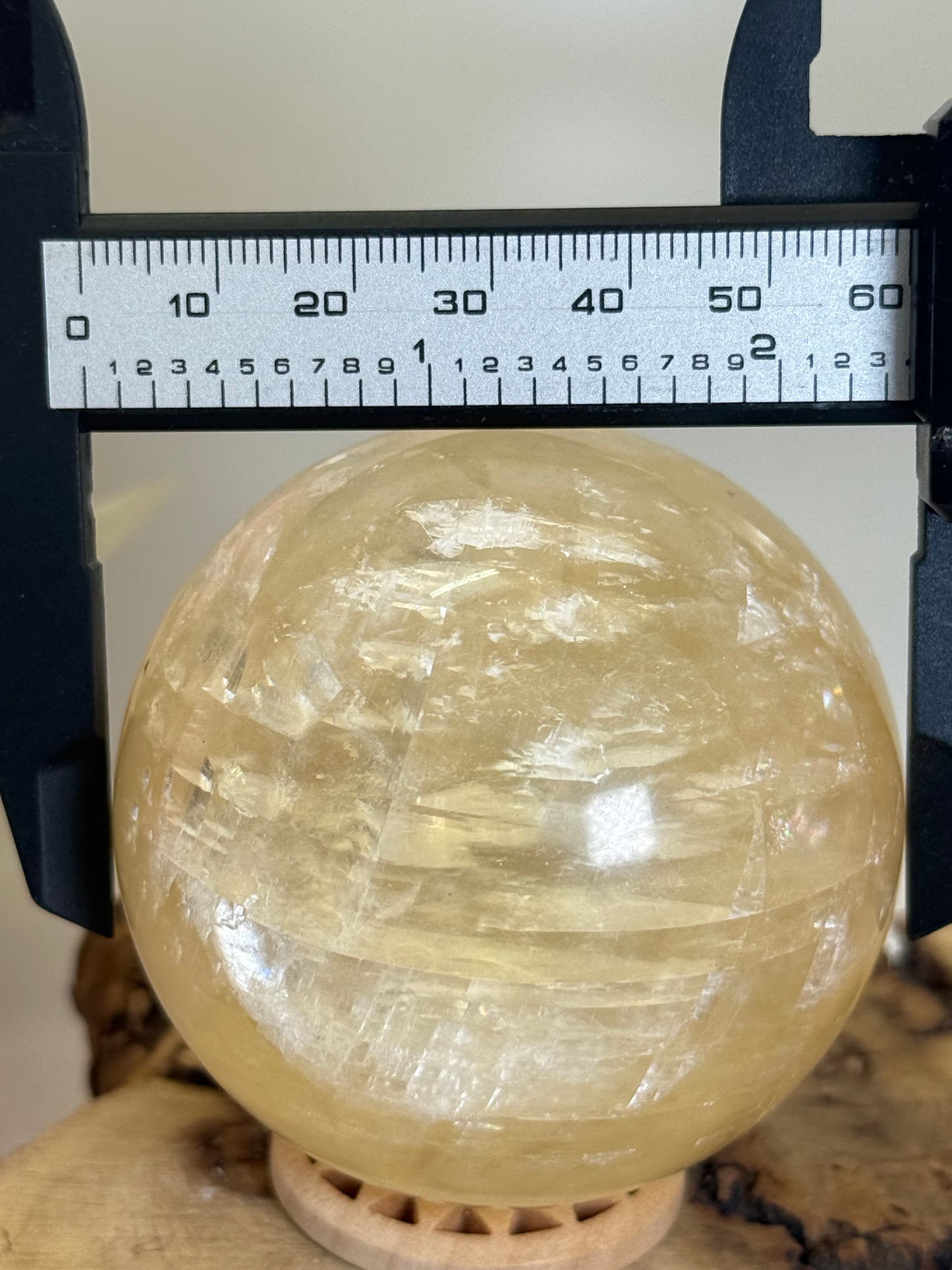 Honey Calcite Sphere (FULL of Rainbows!)