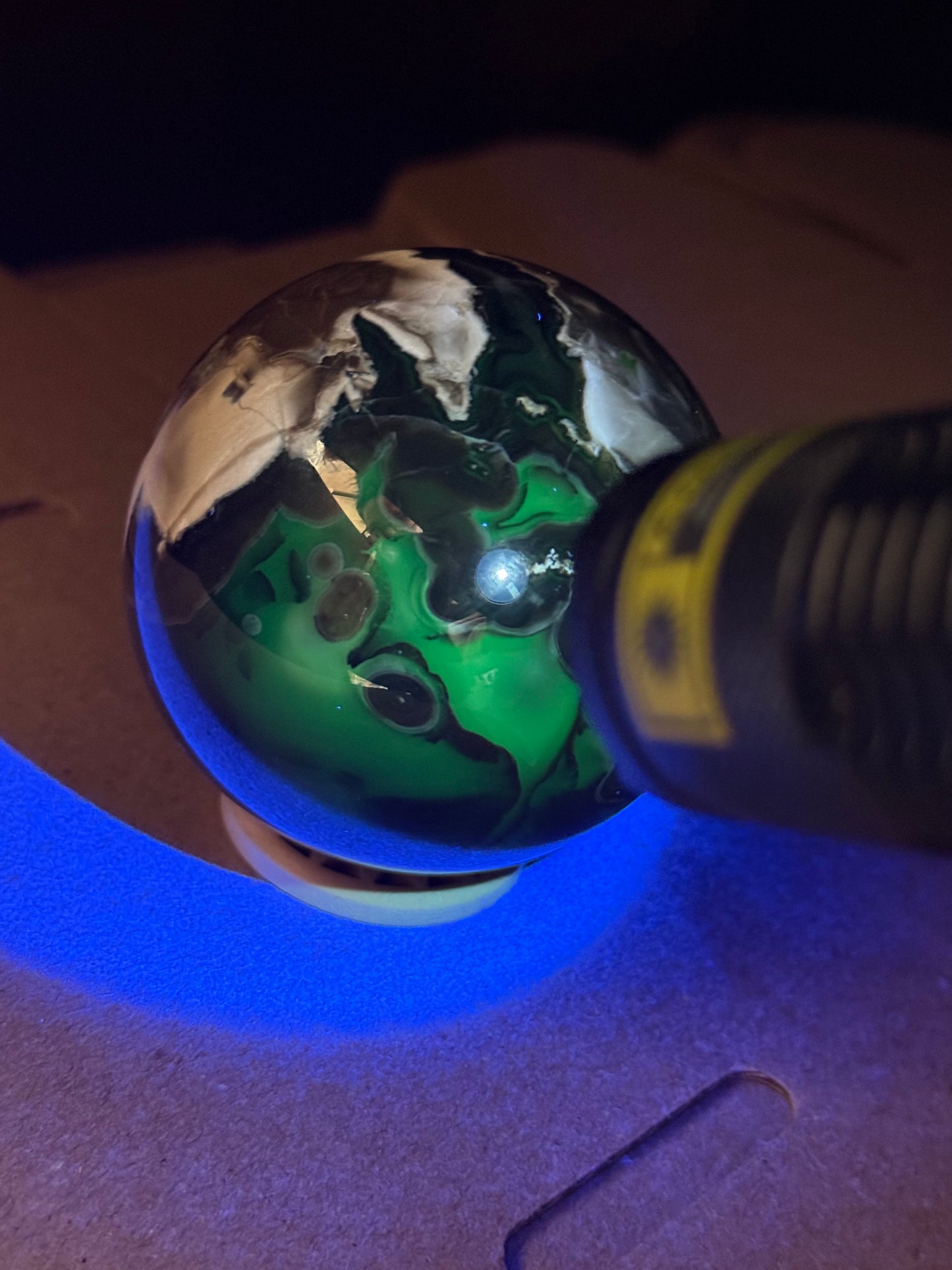 Volcano Agate Sphere (Amazing UV)