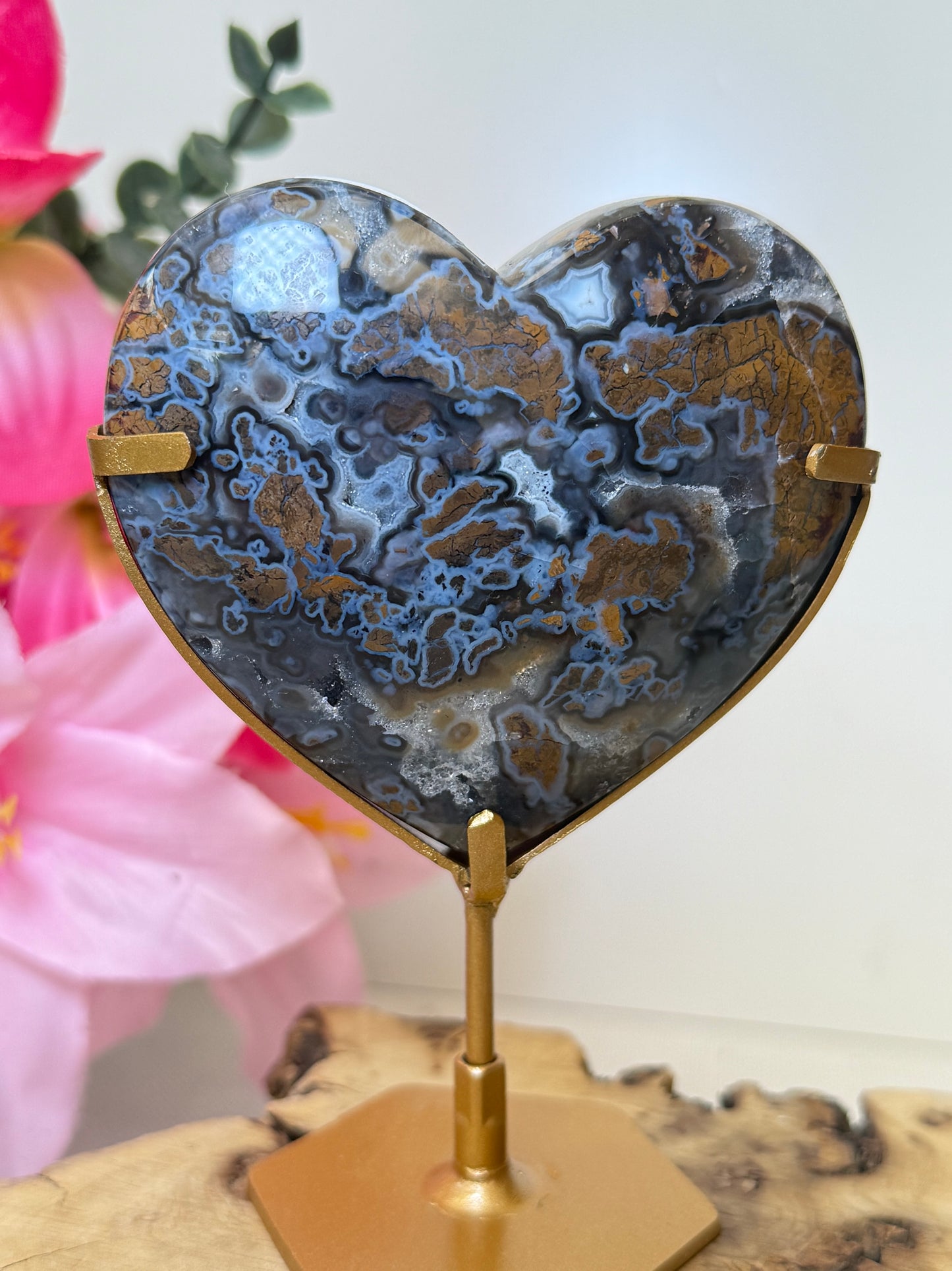 Brecciated Jasper Heart With Stand