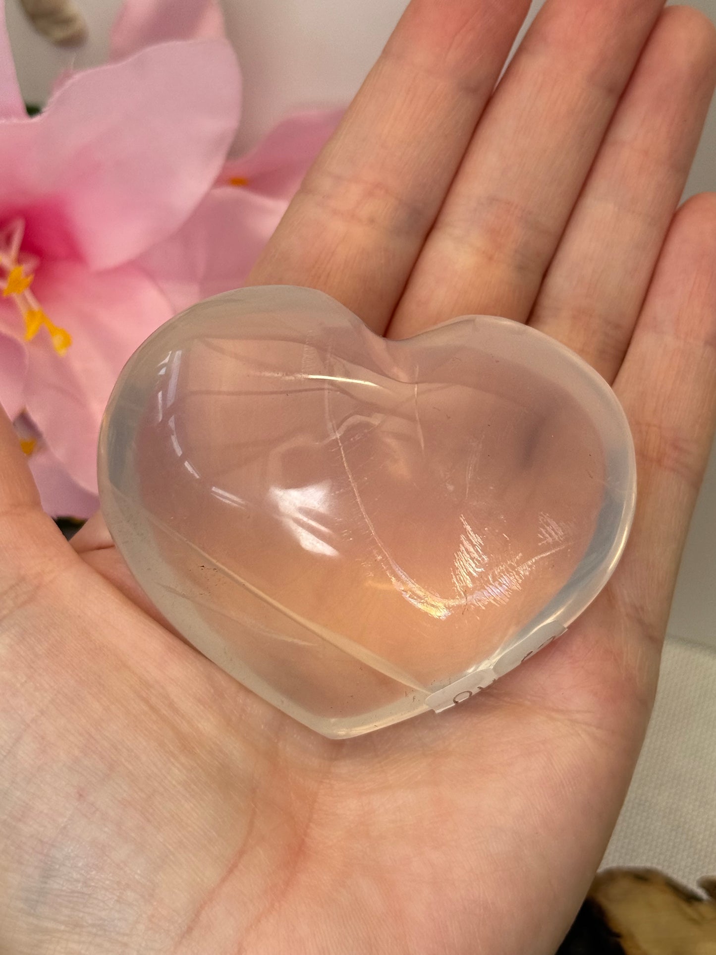 Jelly Rose Quartz Heart