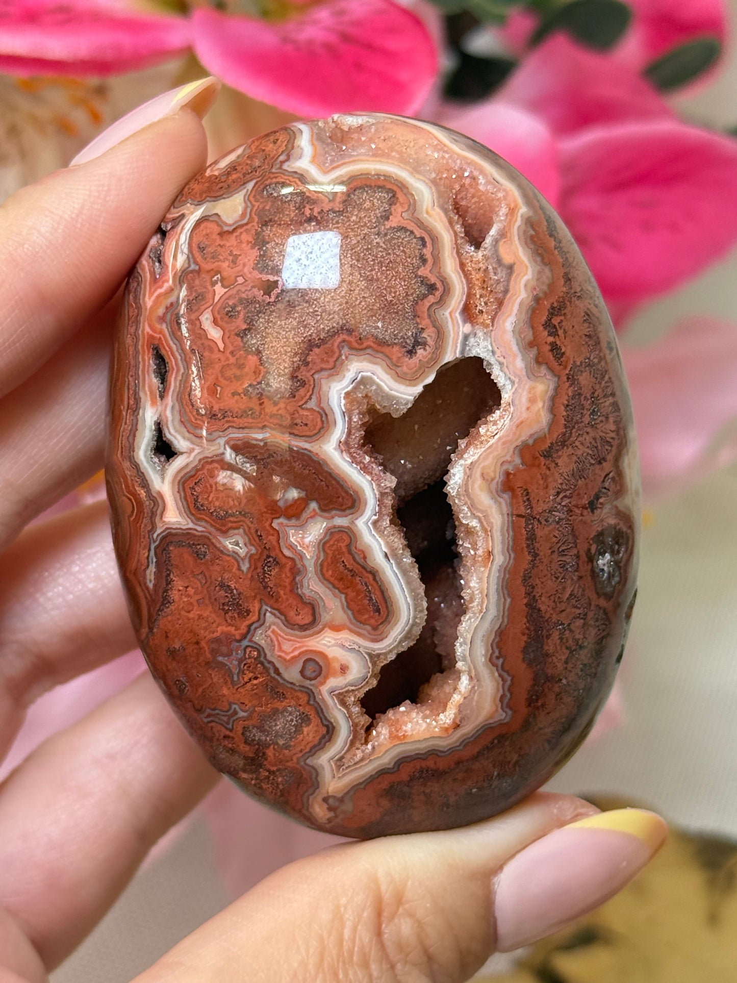 Crazy Lace Agate (Indonesia) Chunky Palm Stone