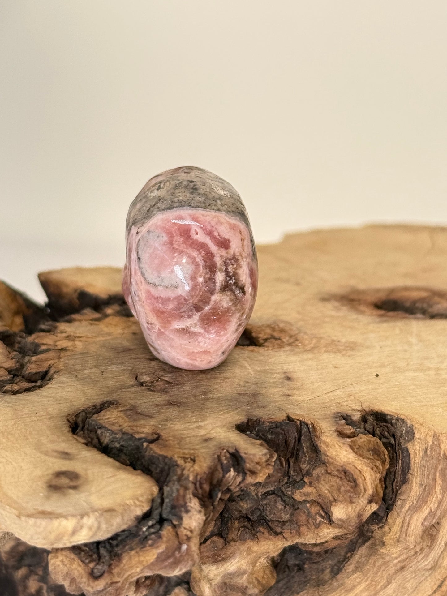 Rhodochrosite Skull
