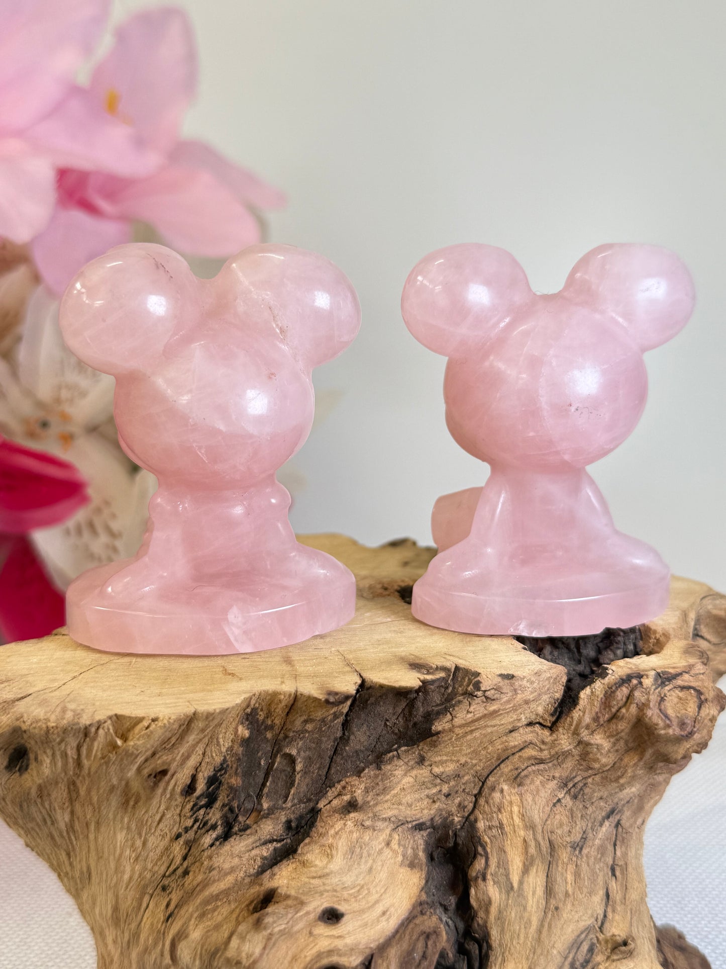Rose Quartz Mickey & Minnie Mouse