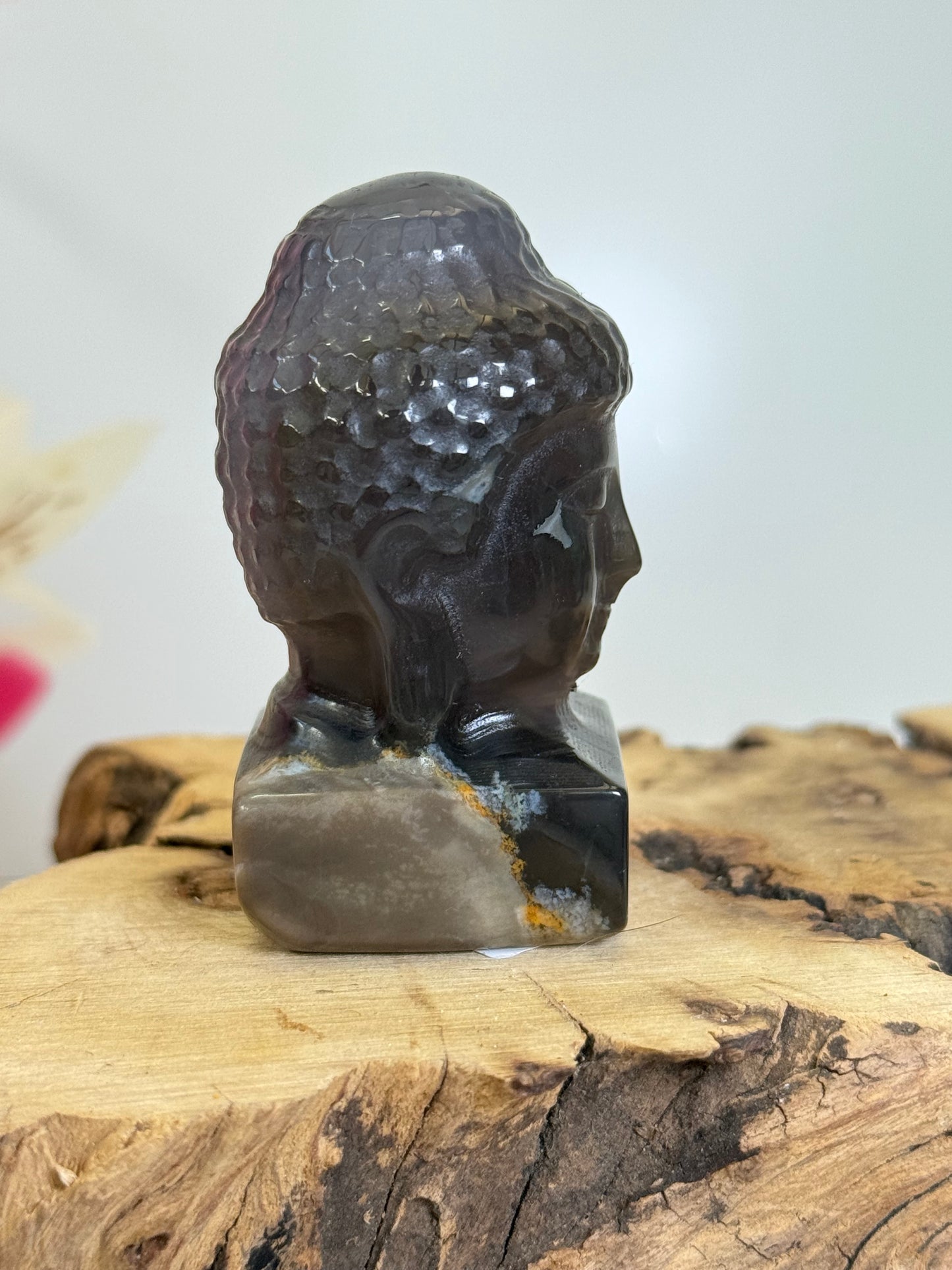 Volcano Agate Buddha Head