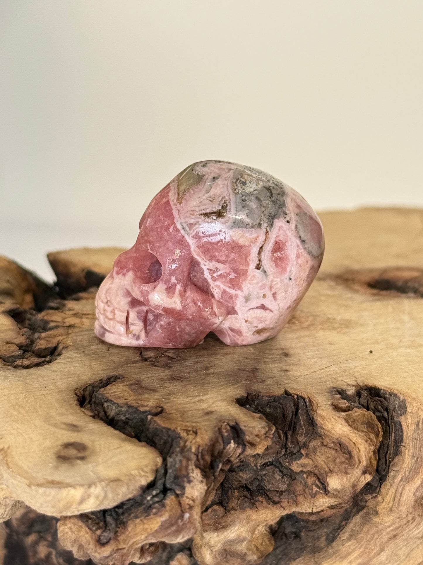 Rhodochrosite Skull