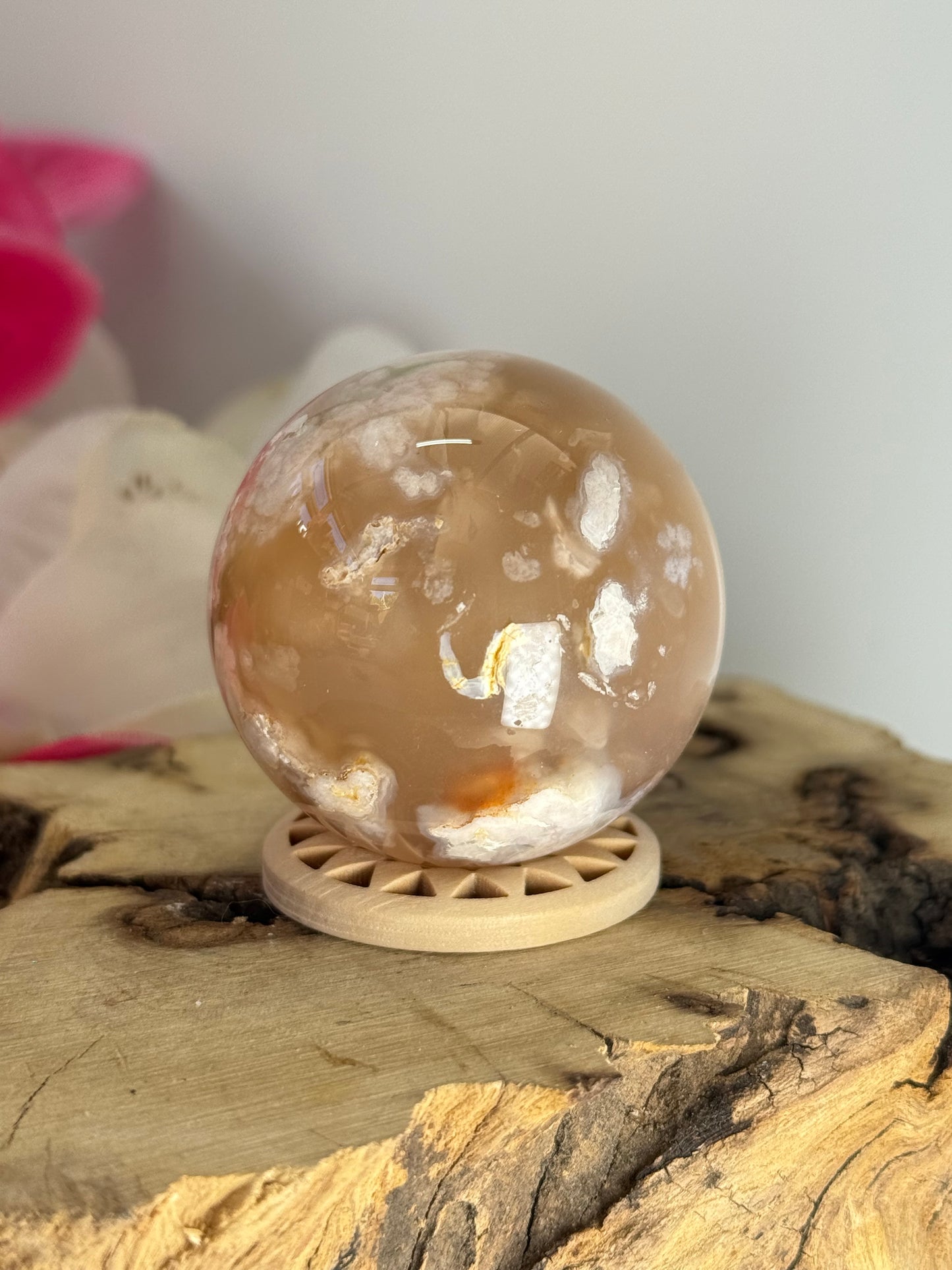 Flower Agate Sphere