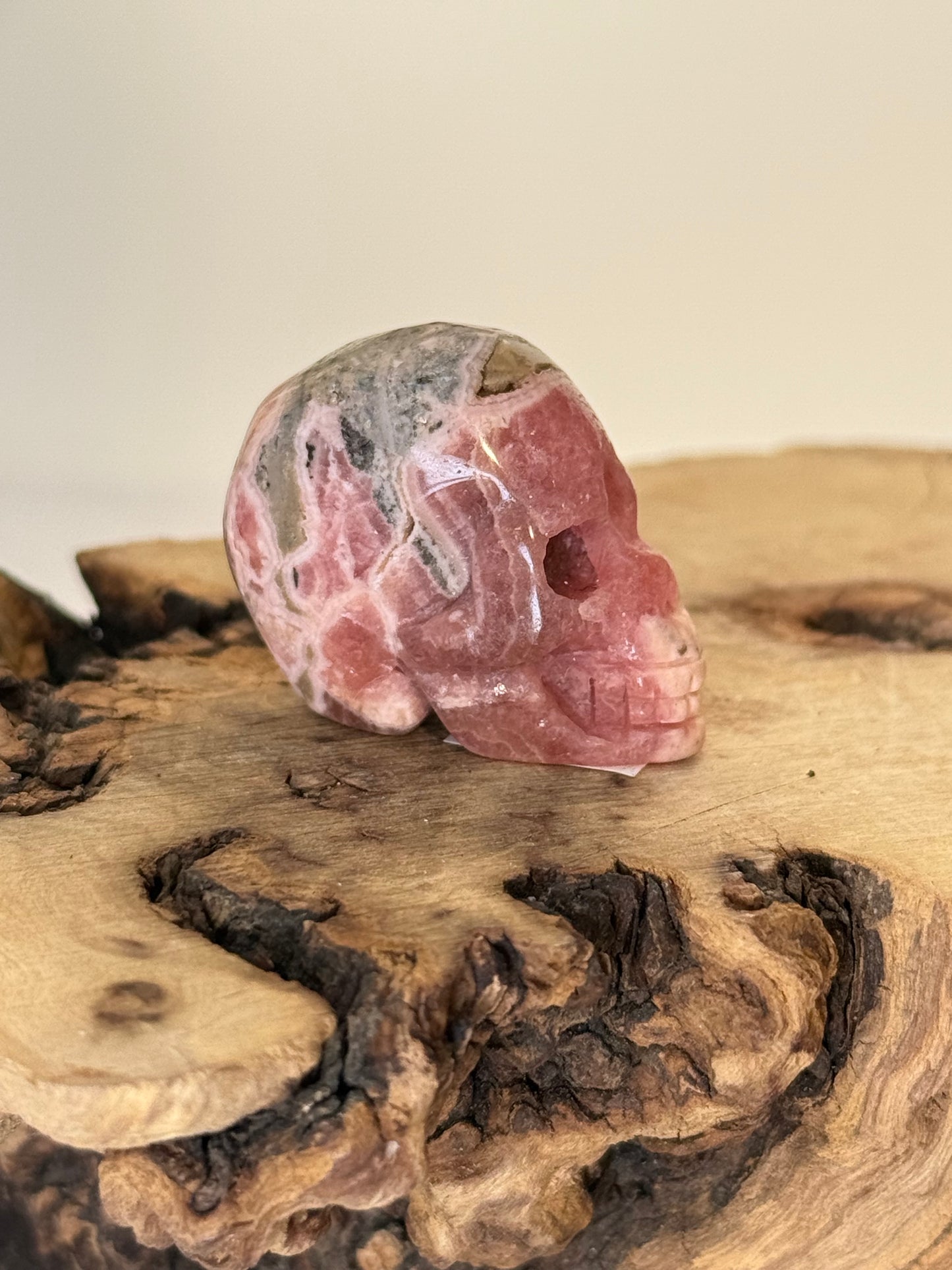 Rhodochrosite Skull