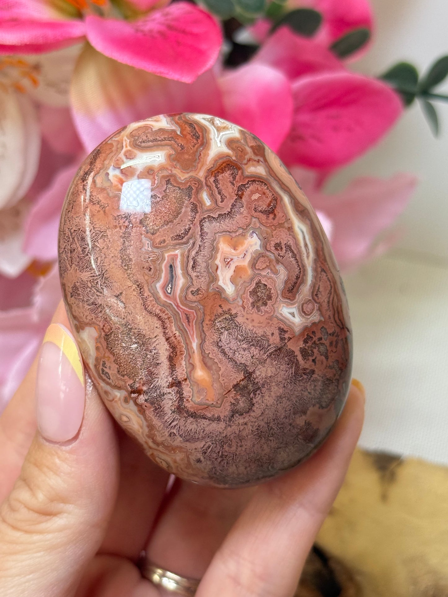 Crazy Lace Agate (Indonesia) Chunky Palm Stone