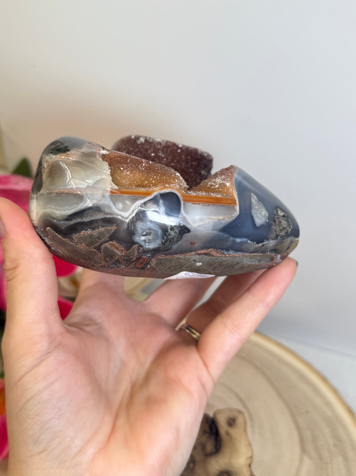 RAFFLE - XL Druzy Agate Heart (Please Read Description)