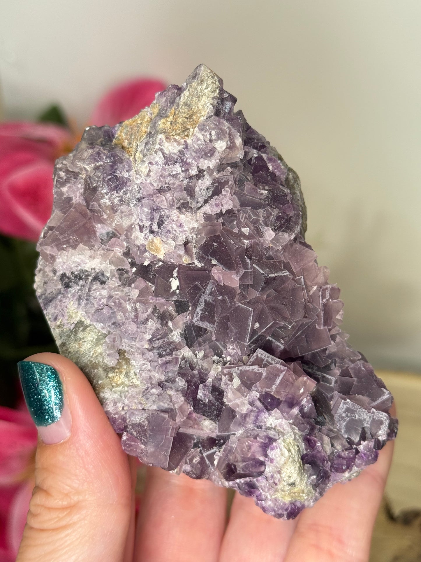 Purple Cubic Fluorite Raw