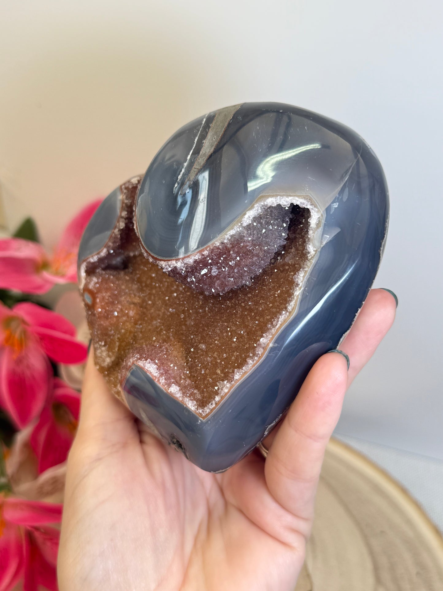 RAFFLE - XL Druzy Agate Heart (Please Read Description)