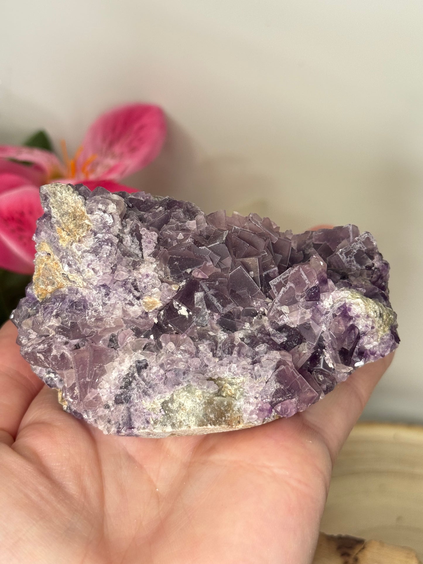 Purple Cubic Fluorite Raw