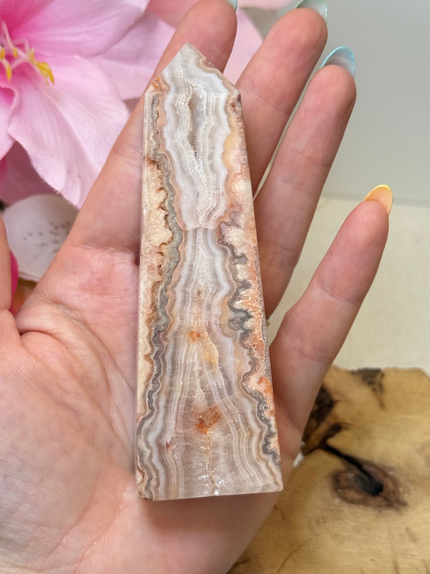 Pink Crazy Lace Agate Tower (Indonesia)