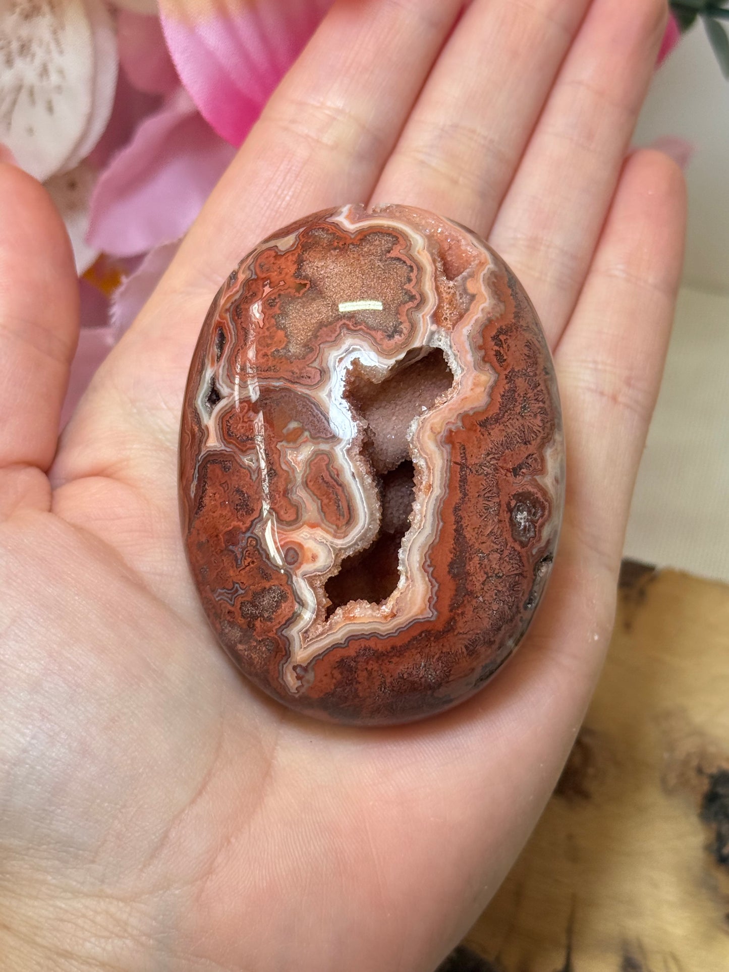 Crazy Lace Agate (Indonesia) Chunky Palm Stone