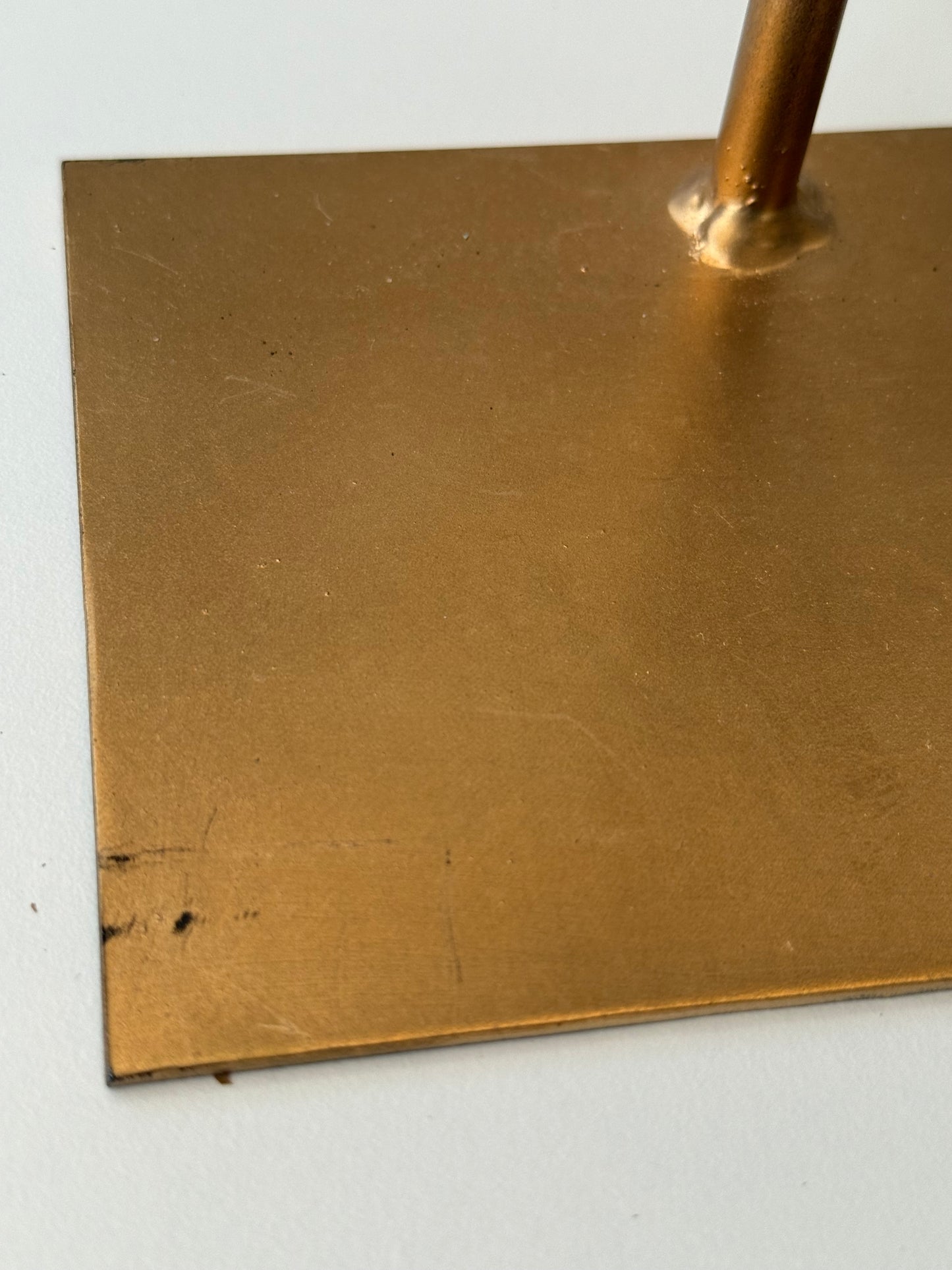 Rainbow Amethyst Cluster On Gold Stand