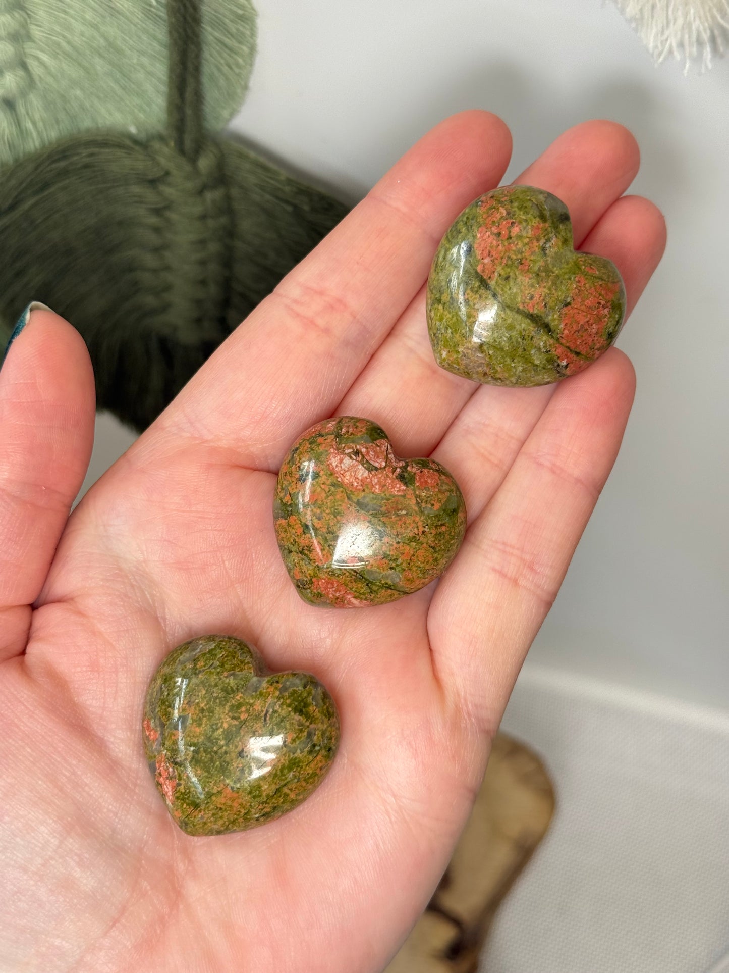 Unakite Heart (3cm)