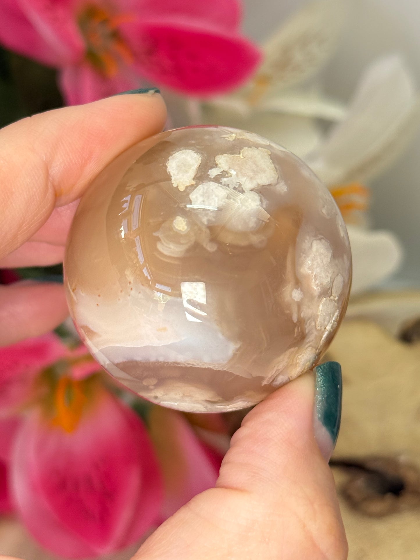 Flower Agate Sphere