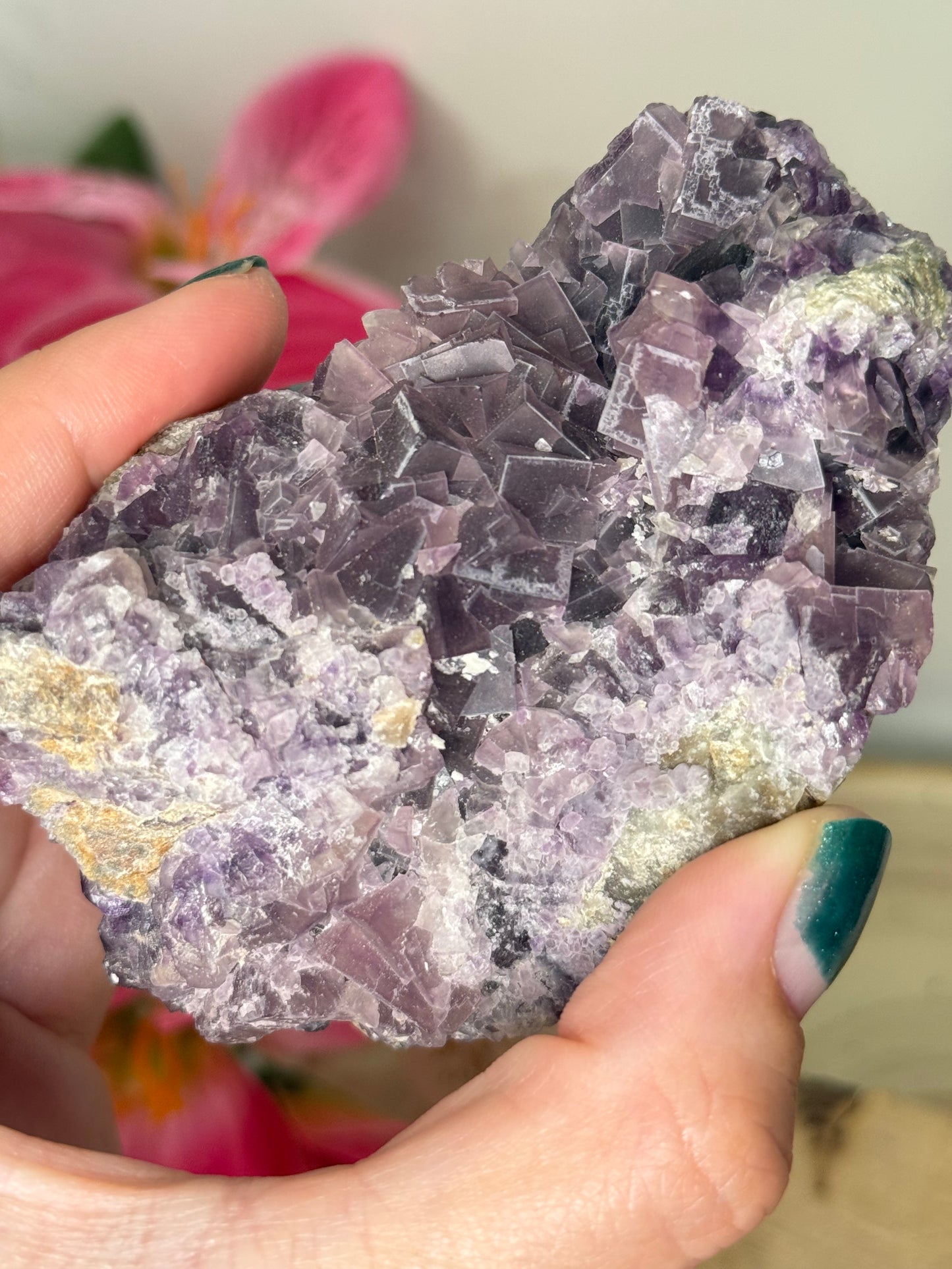Purple Cubic Fluorite Raw