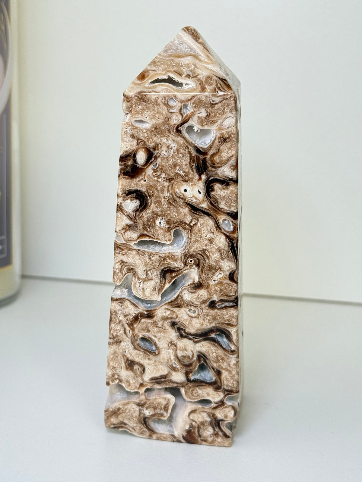Large Chocolate Calcite Tower