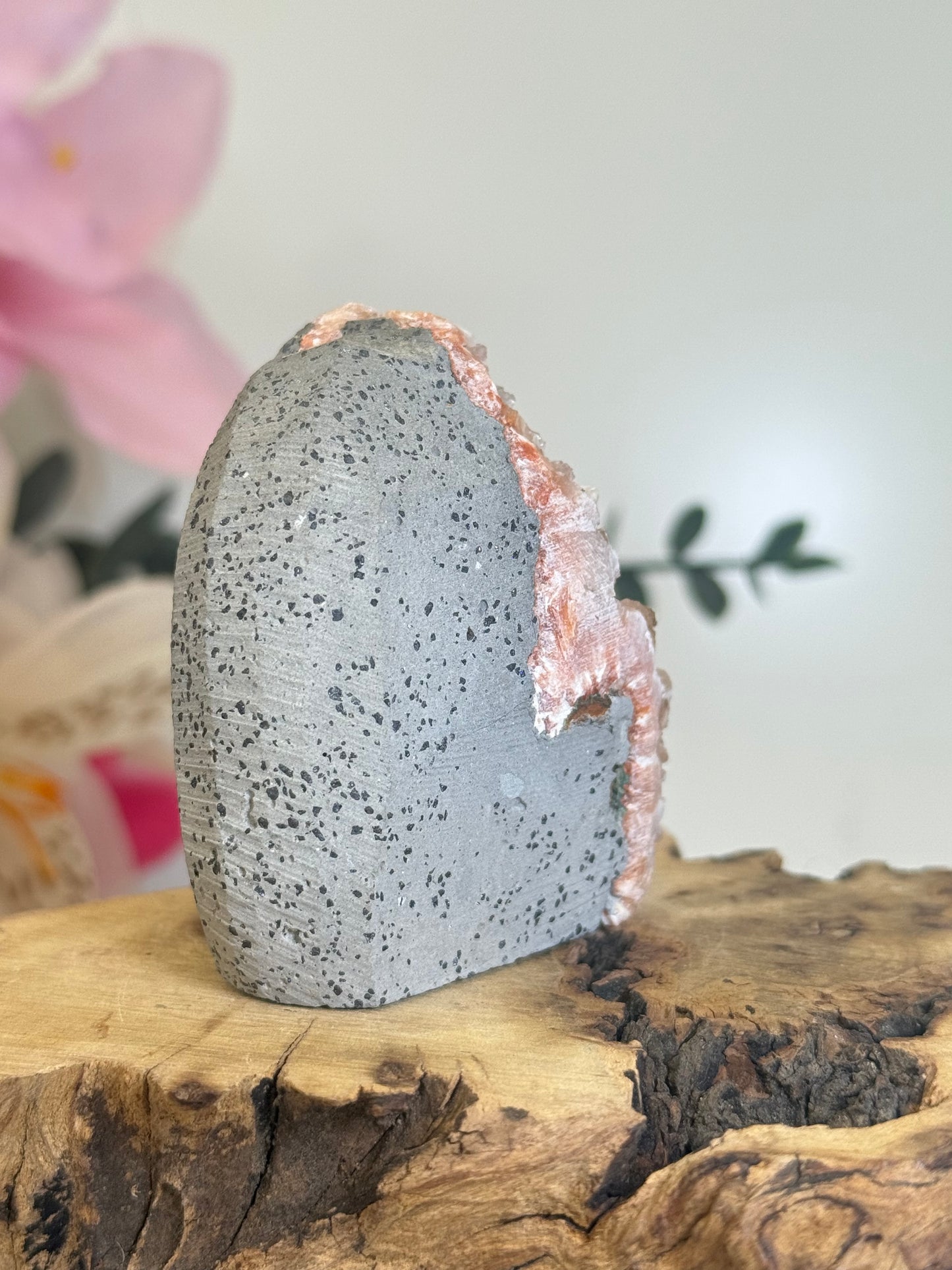 Peach Apophyllite Cutbase