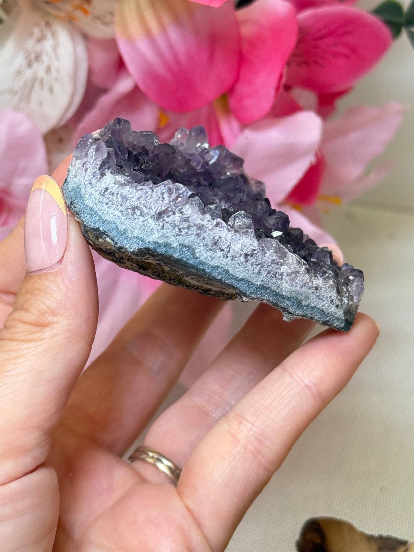 Amethyst Cluster Heart