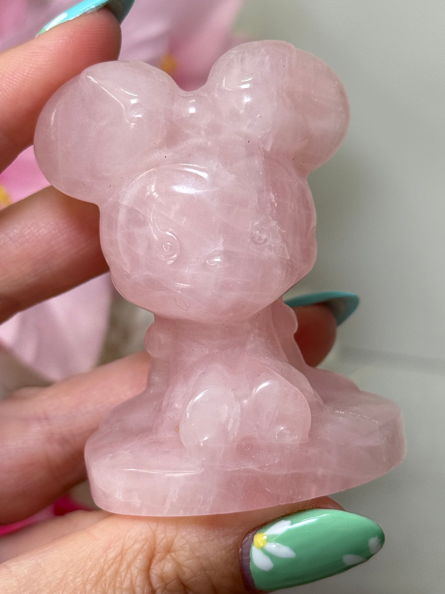 Rose Quartz Mickey & Minnie Mouse