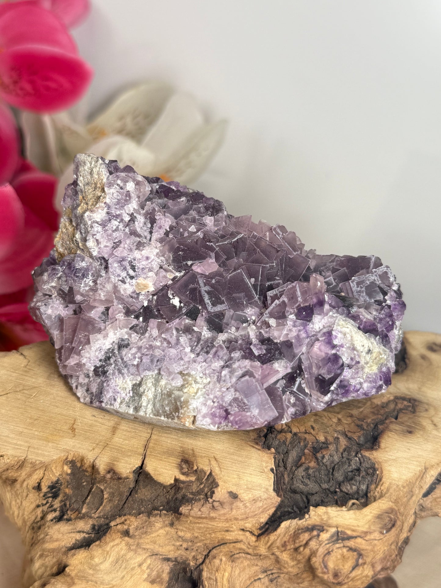 Purple Cubic Fluorite Raw