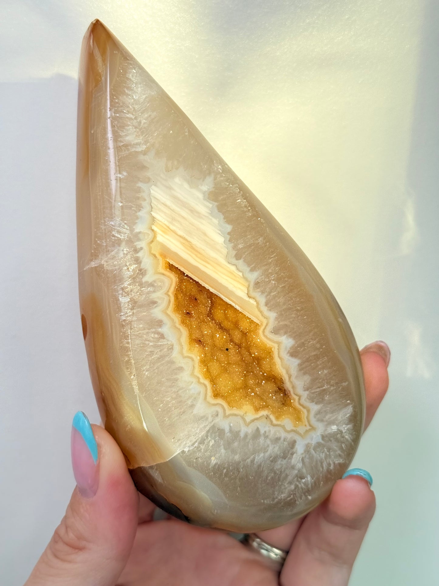 Brazilian Agate Drop With Stand