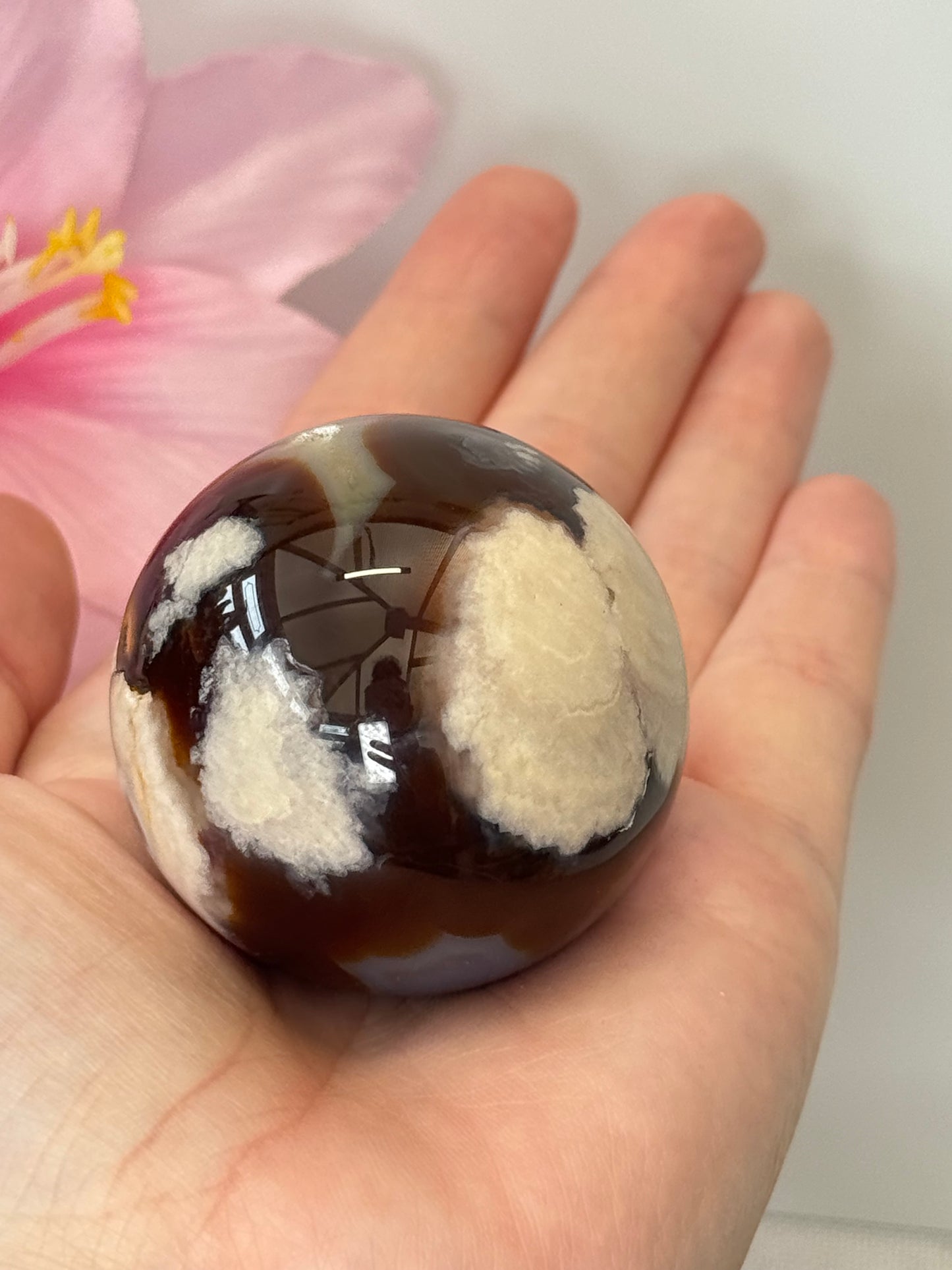 Flower Agate Sphere