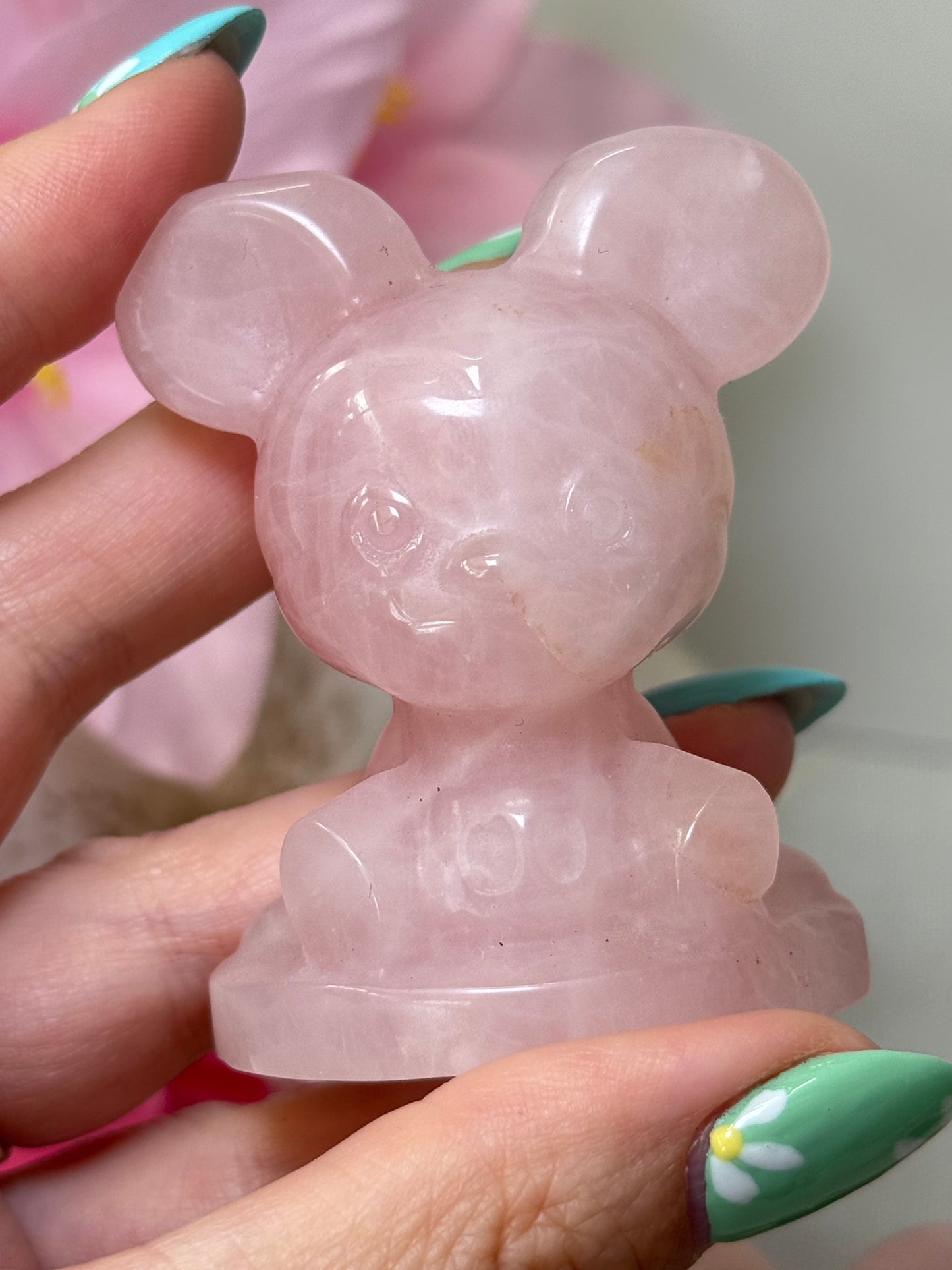 Rose Quartz Mickey & Minnie Mouse