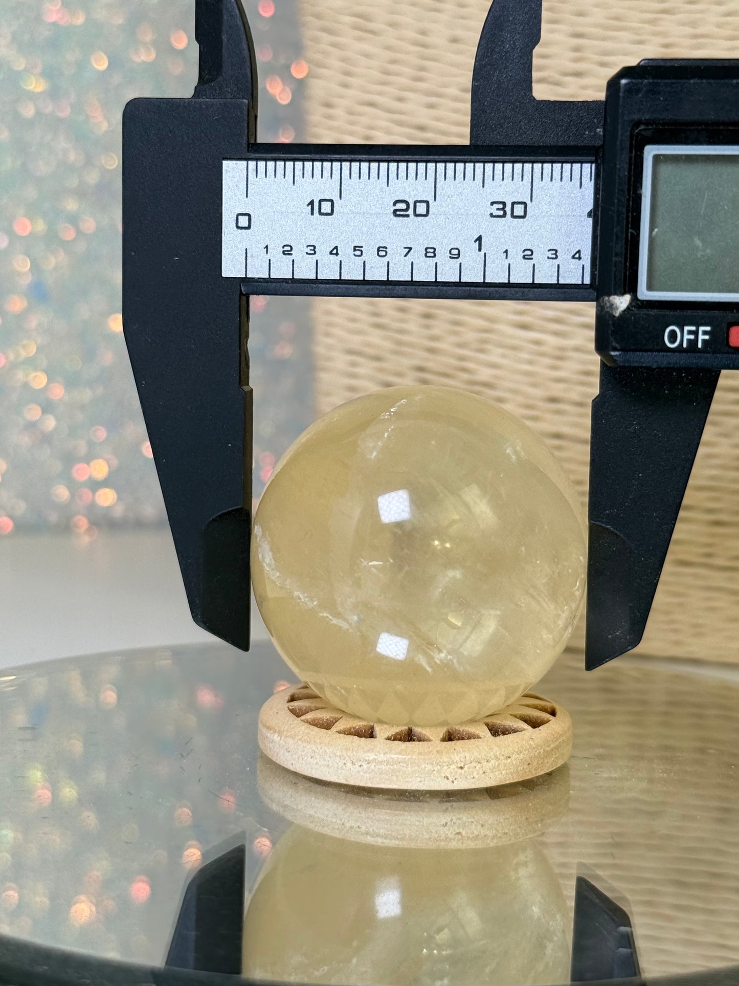 Honey Calcite Sphere