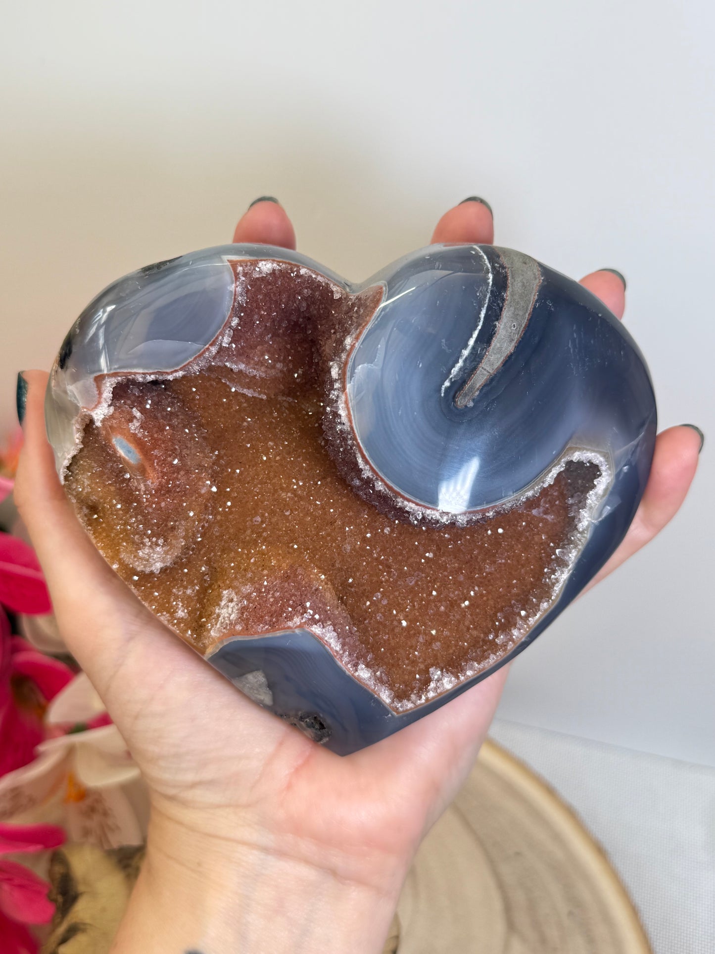 RAFFLE - XL Druzy Agate Heart (Please Read Description)