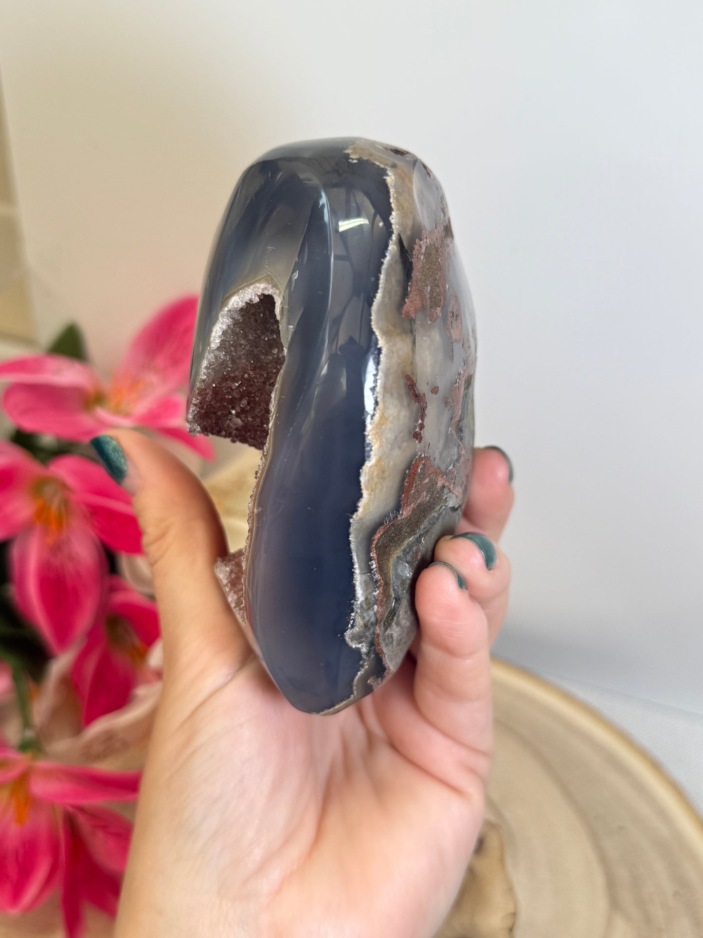 RAFFLE - XL Druzy Agate Heart (Please Read Description)