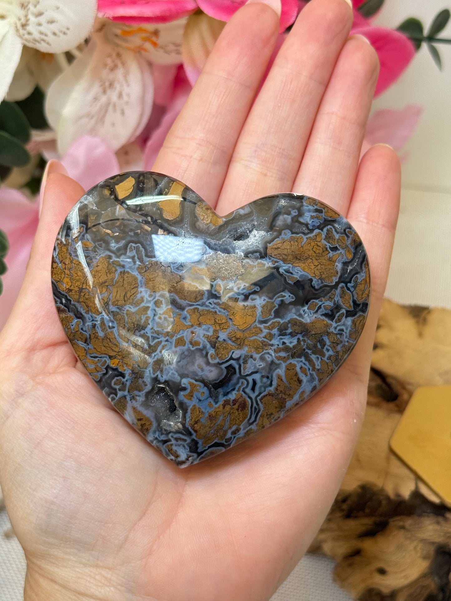 Brecciated Jasper Heart With Stand
