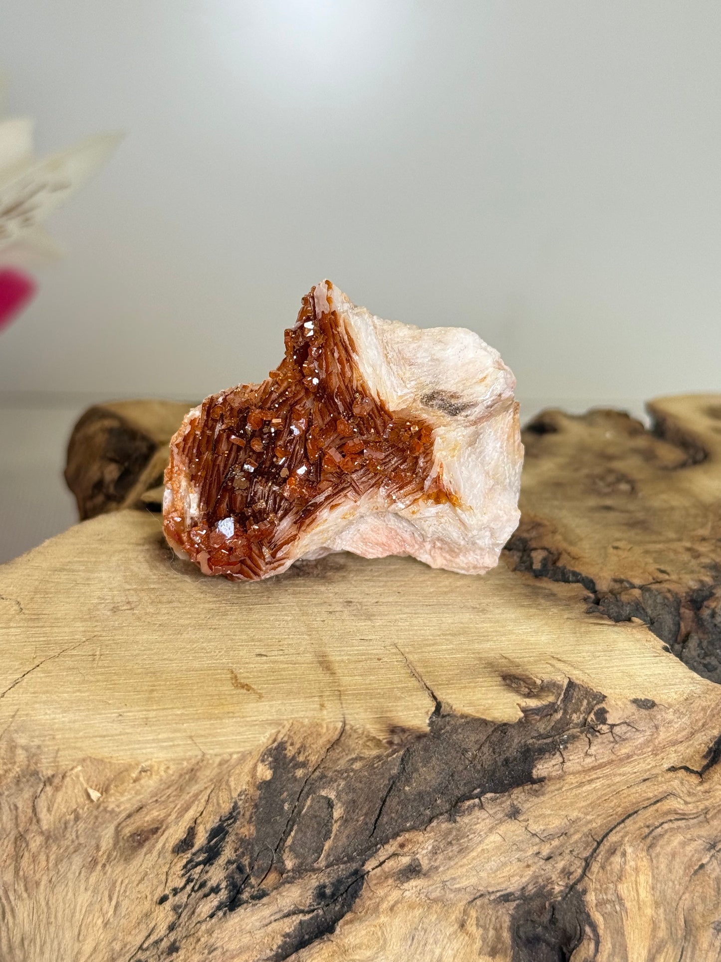 Vanadinite on Barite (Self Standing)