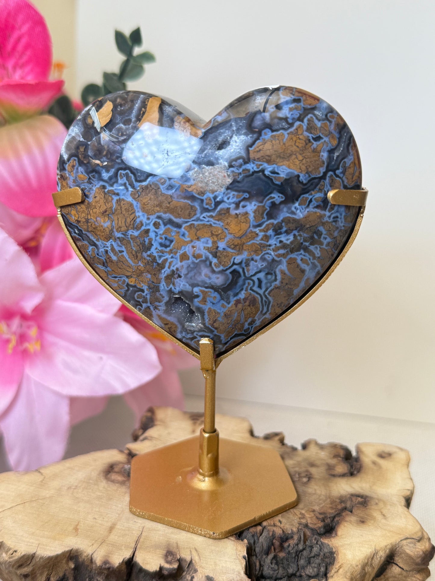 Brecciated Jasper Heart With Stand