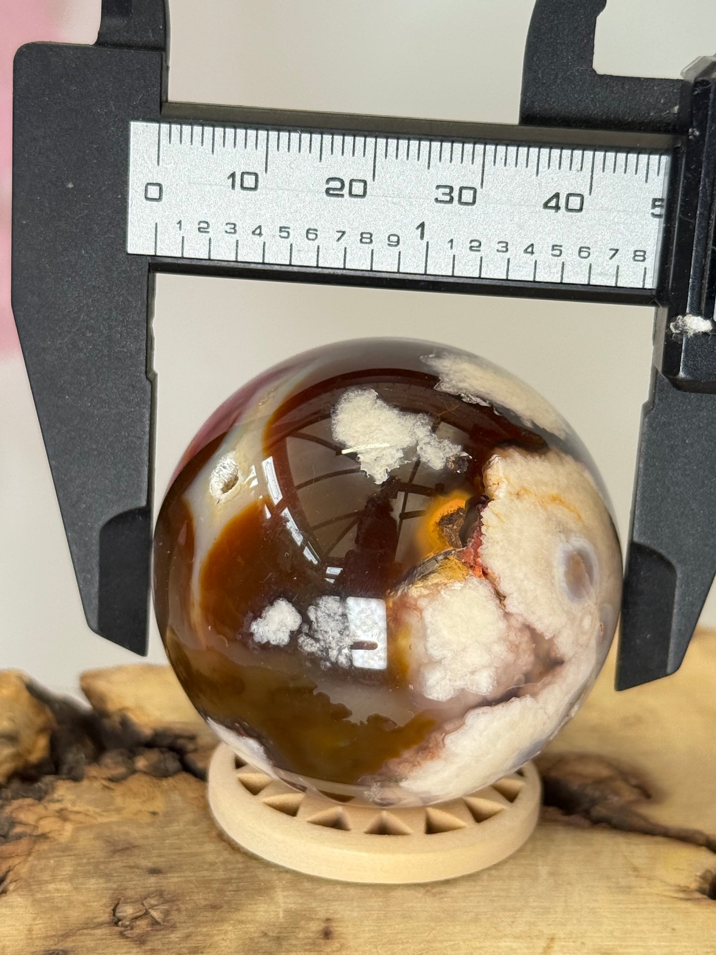 Flower Agate Sphere