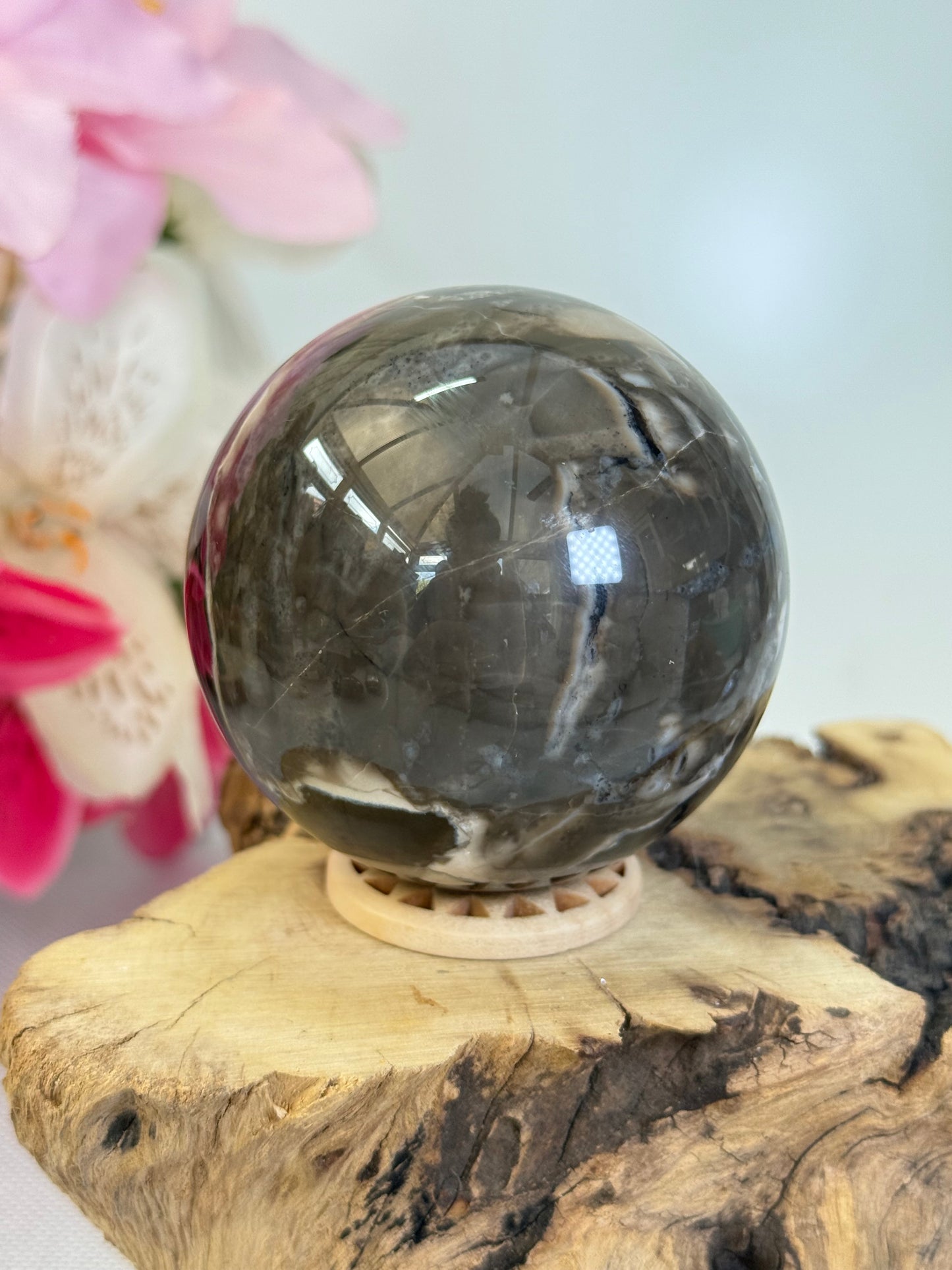 Volcano Agate Sphere (Amazing UV)