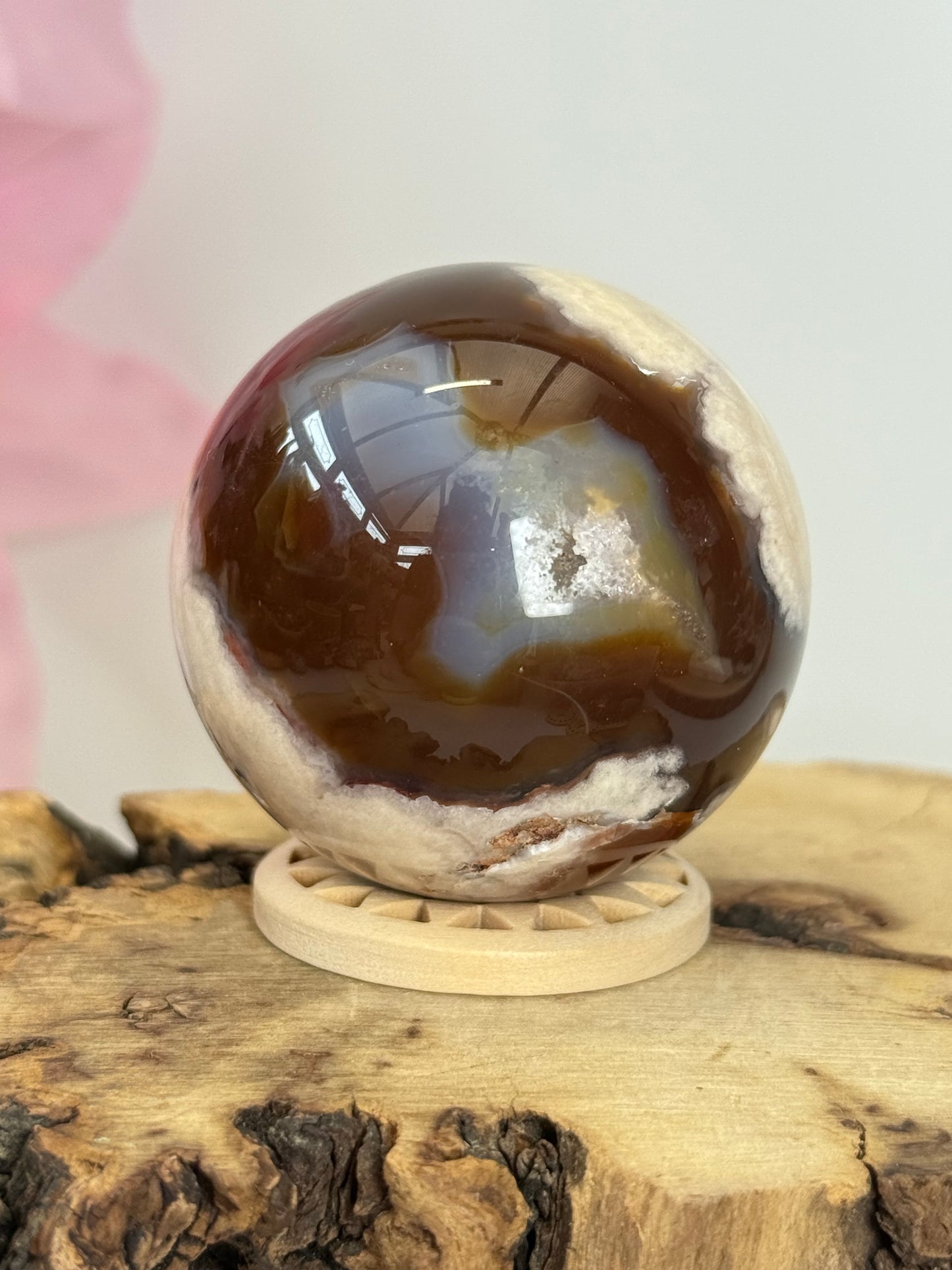 Flower Agate Sphere