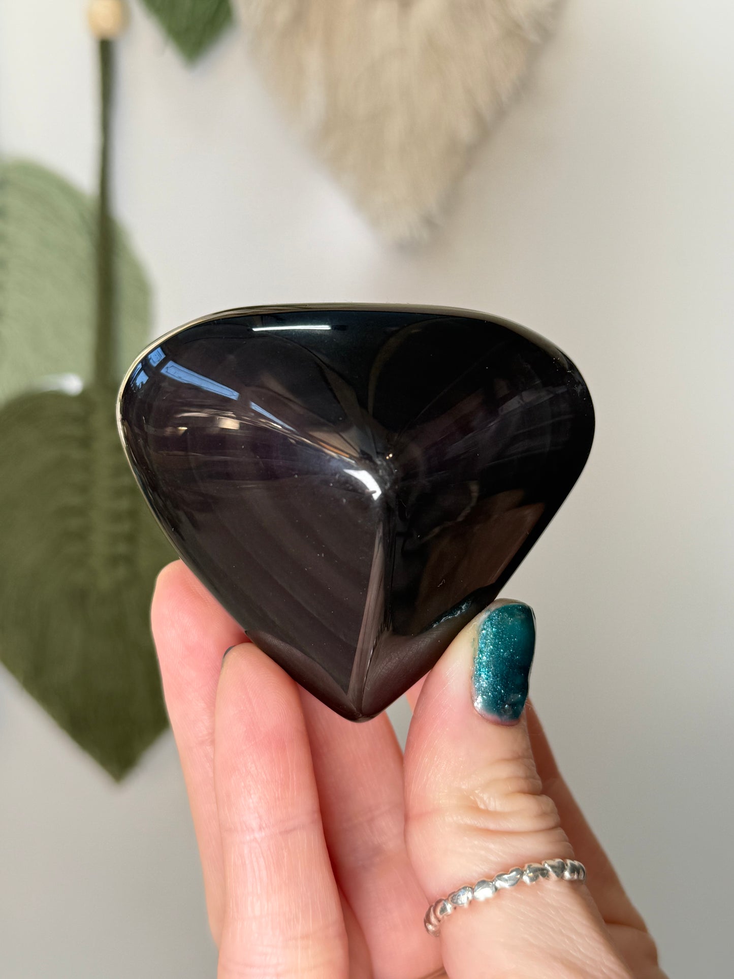 Rainbow Obsidian Heart
