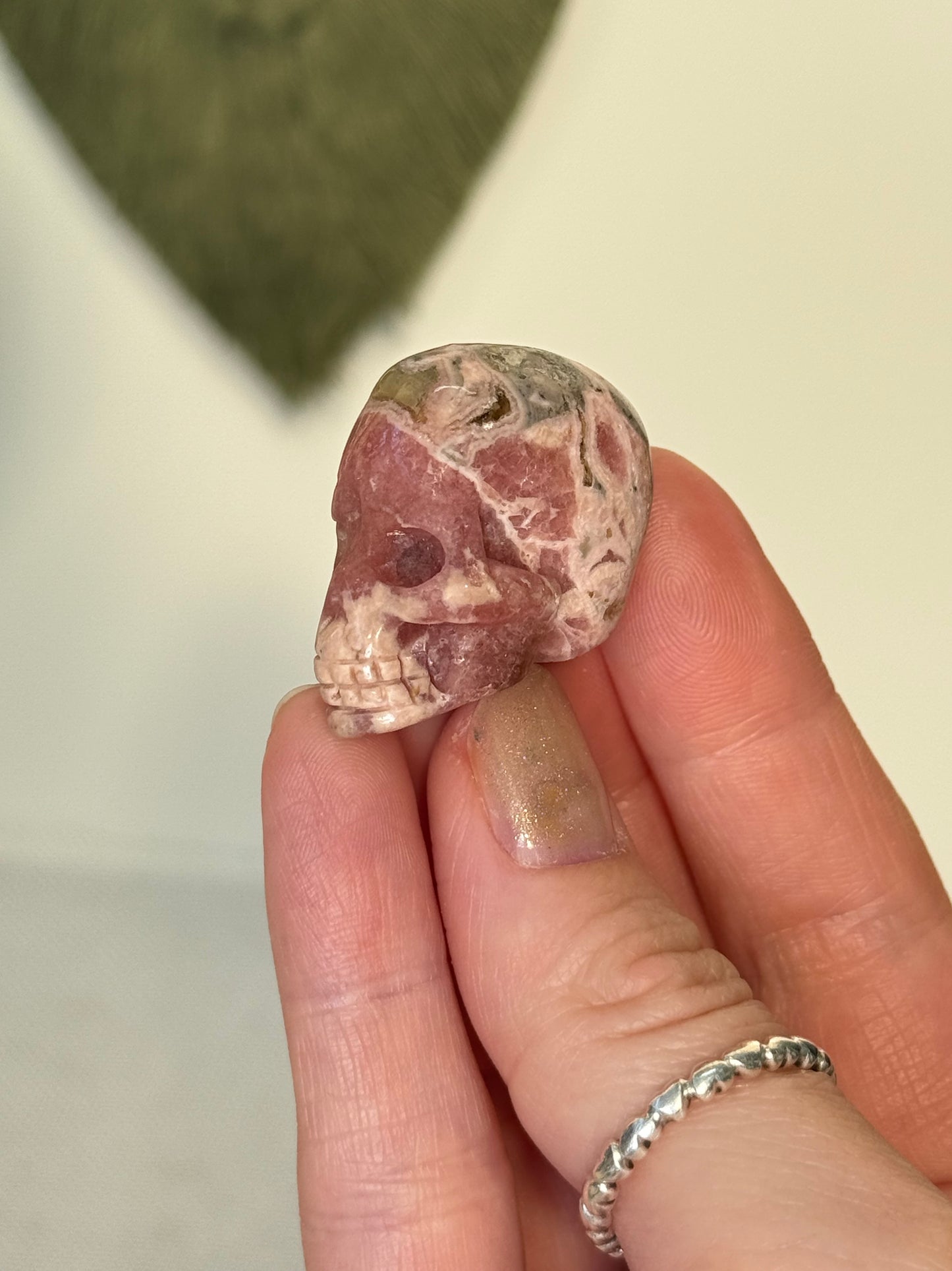 Rhodochrosite Skull